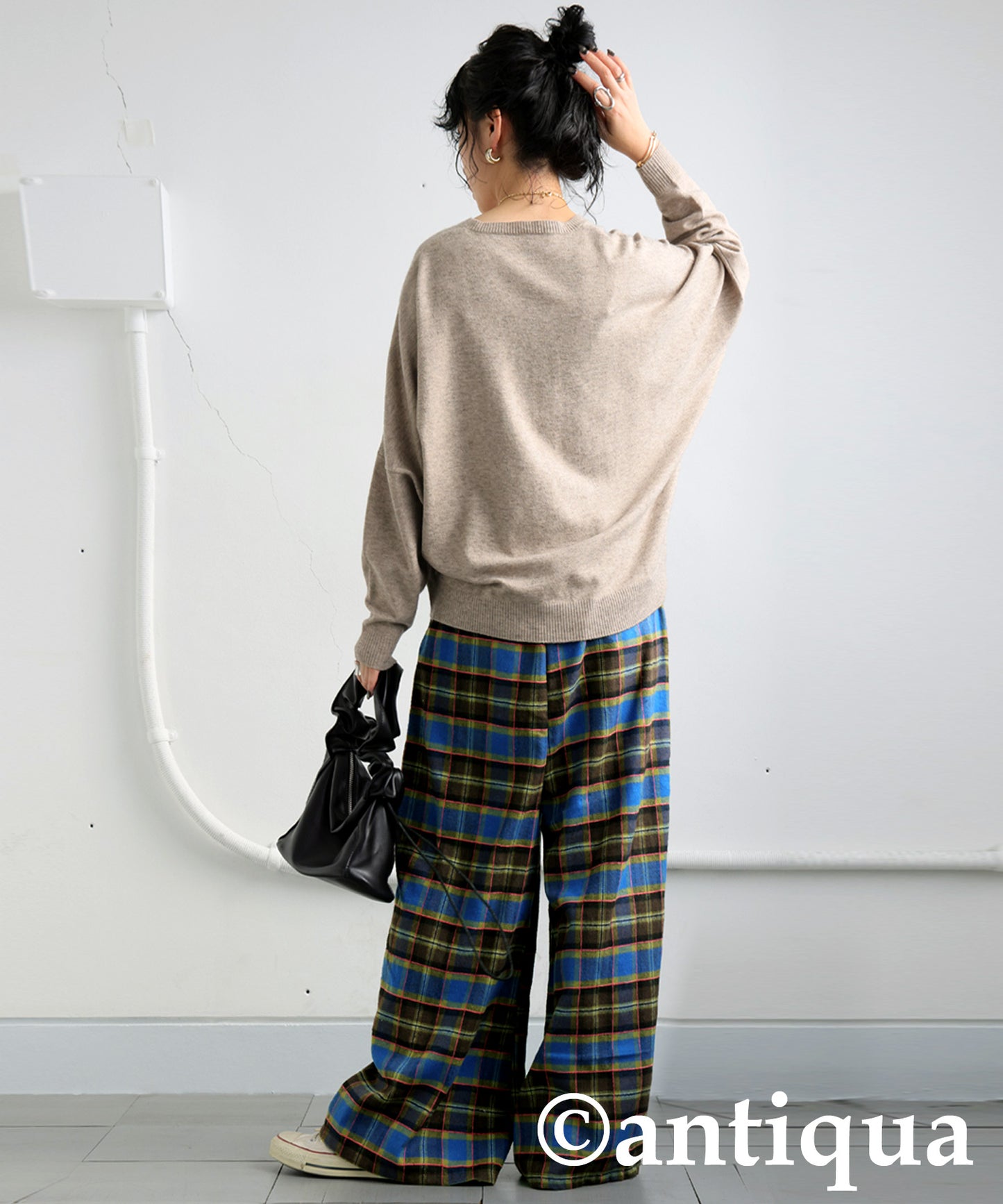 Tartan Wide Pants Ladies