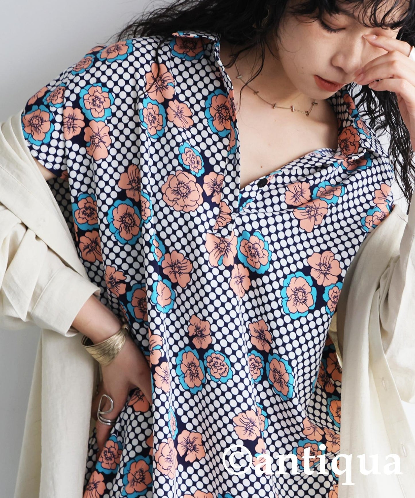 Ladies Flower Dot Dress