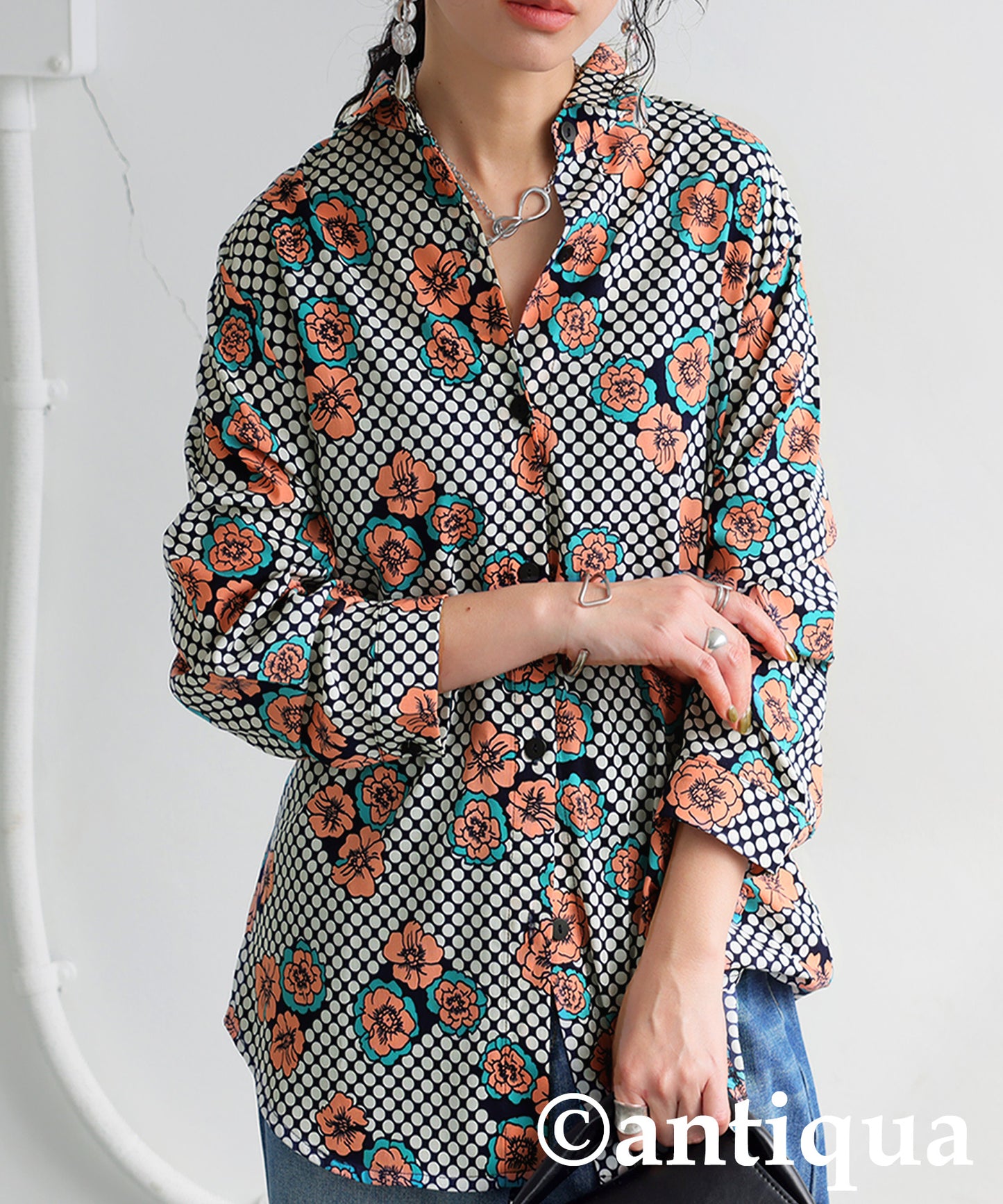 Retro Flower Shirt Ladies