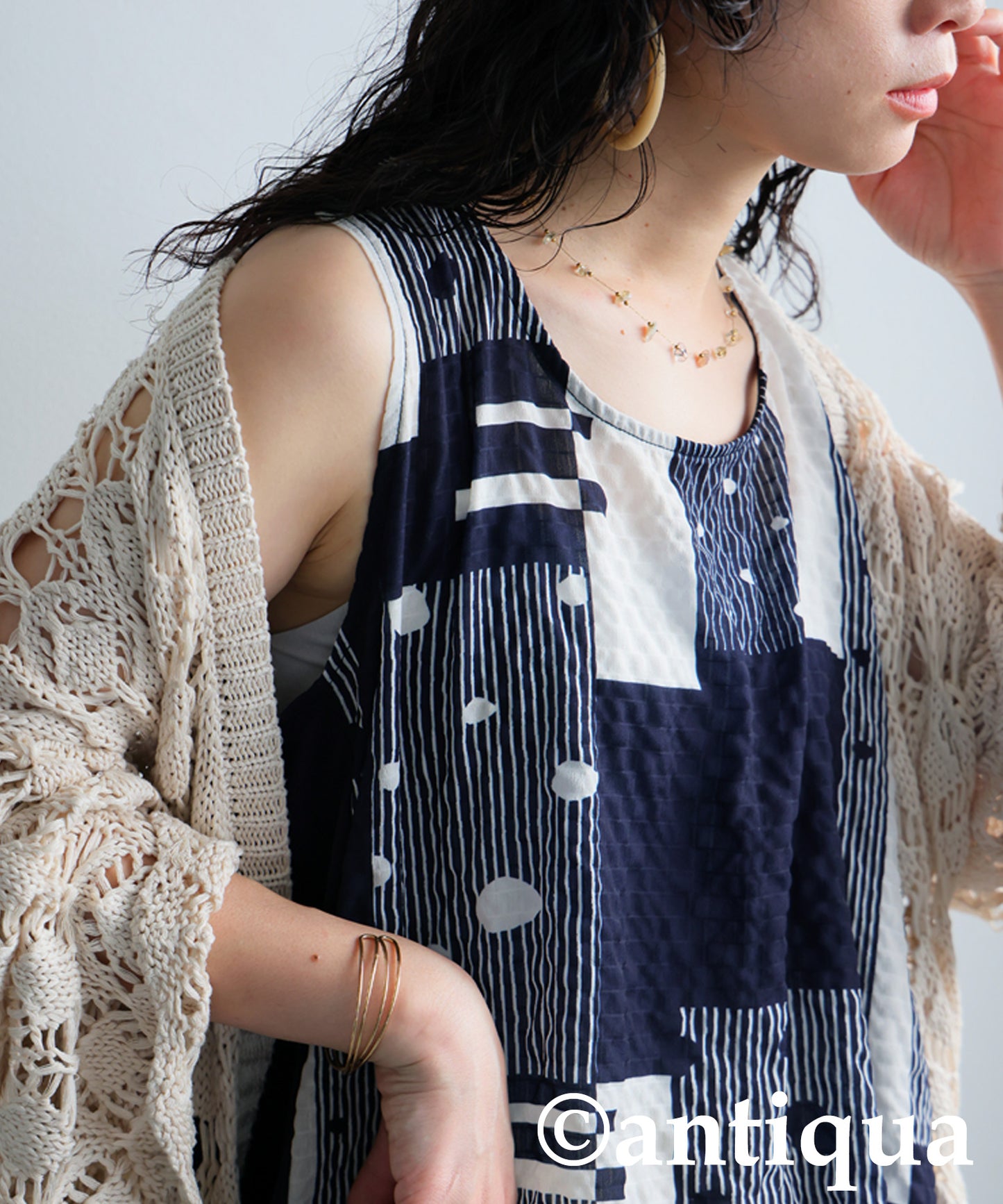 Ladies Geometric Print Tank Top