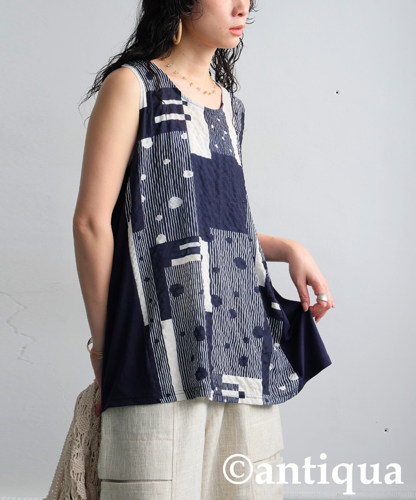 Ladies Geometric Print Tank Top