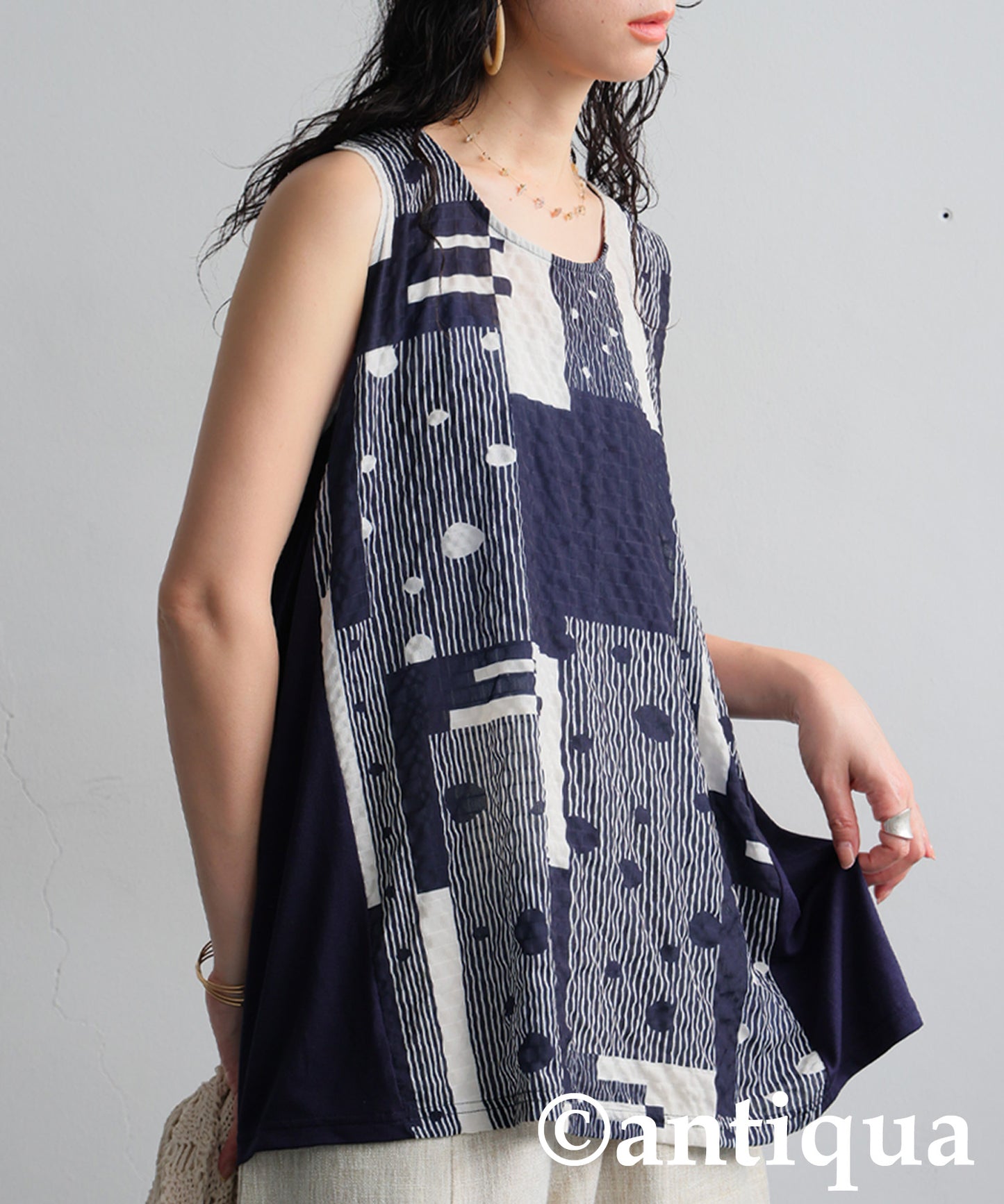 Ladies Geometric Print Tank Top