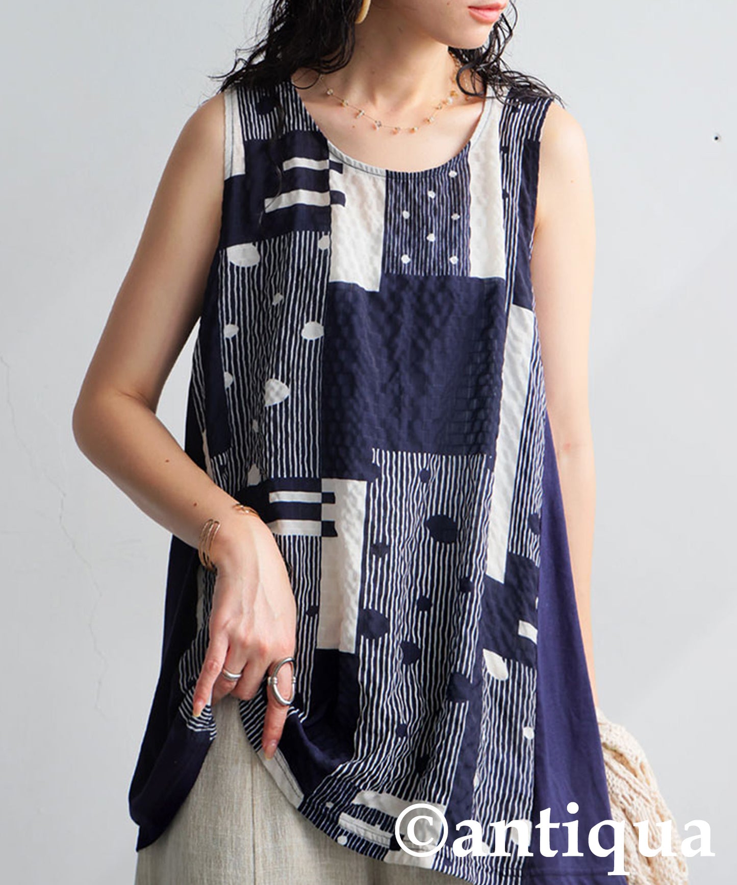 Ladies Geometric Print Tank Top