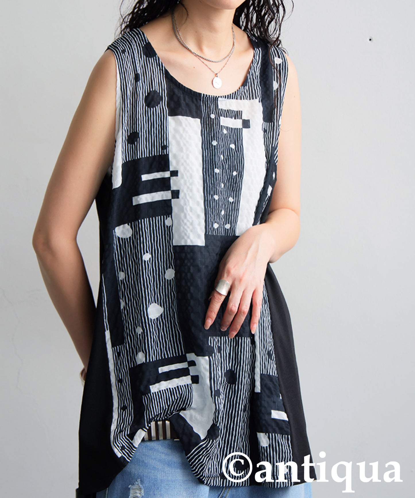 Ladies Geometric Print Tank Top