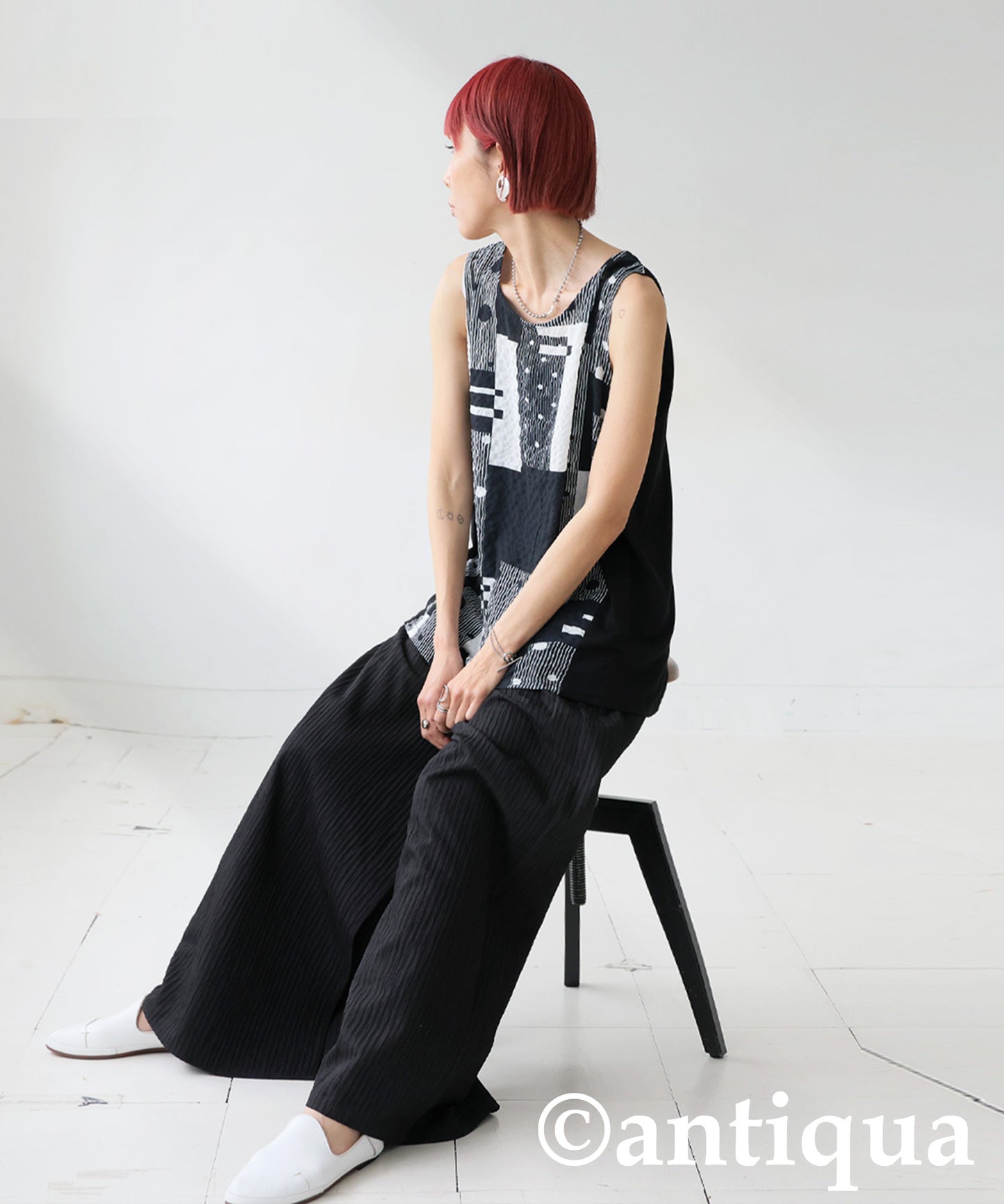 Ladies Geometric Print Tank Top