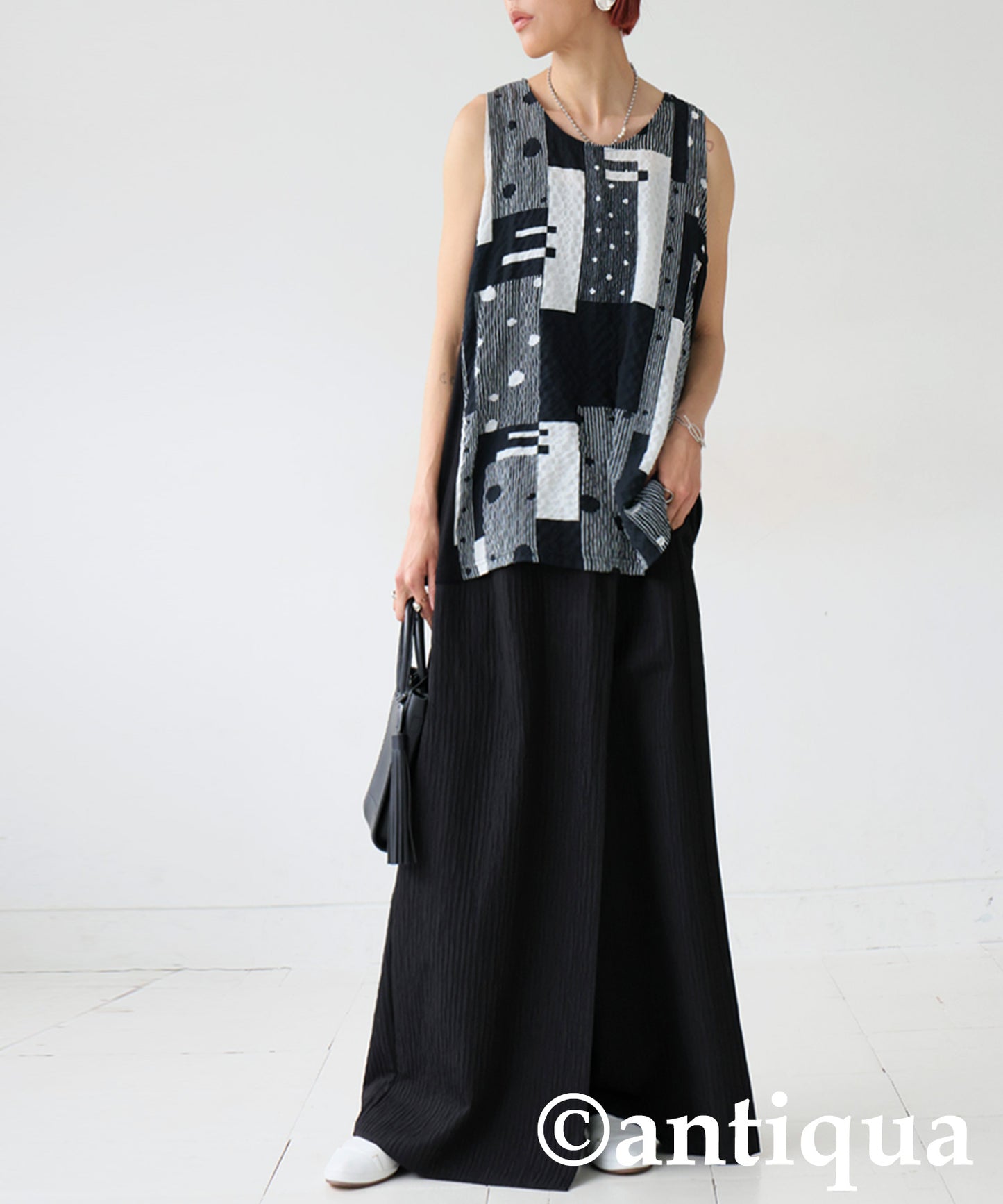 Ladies Geometric Print Tank Top