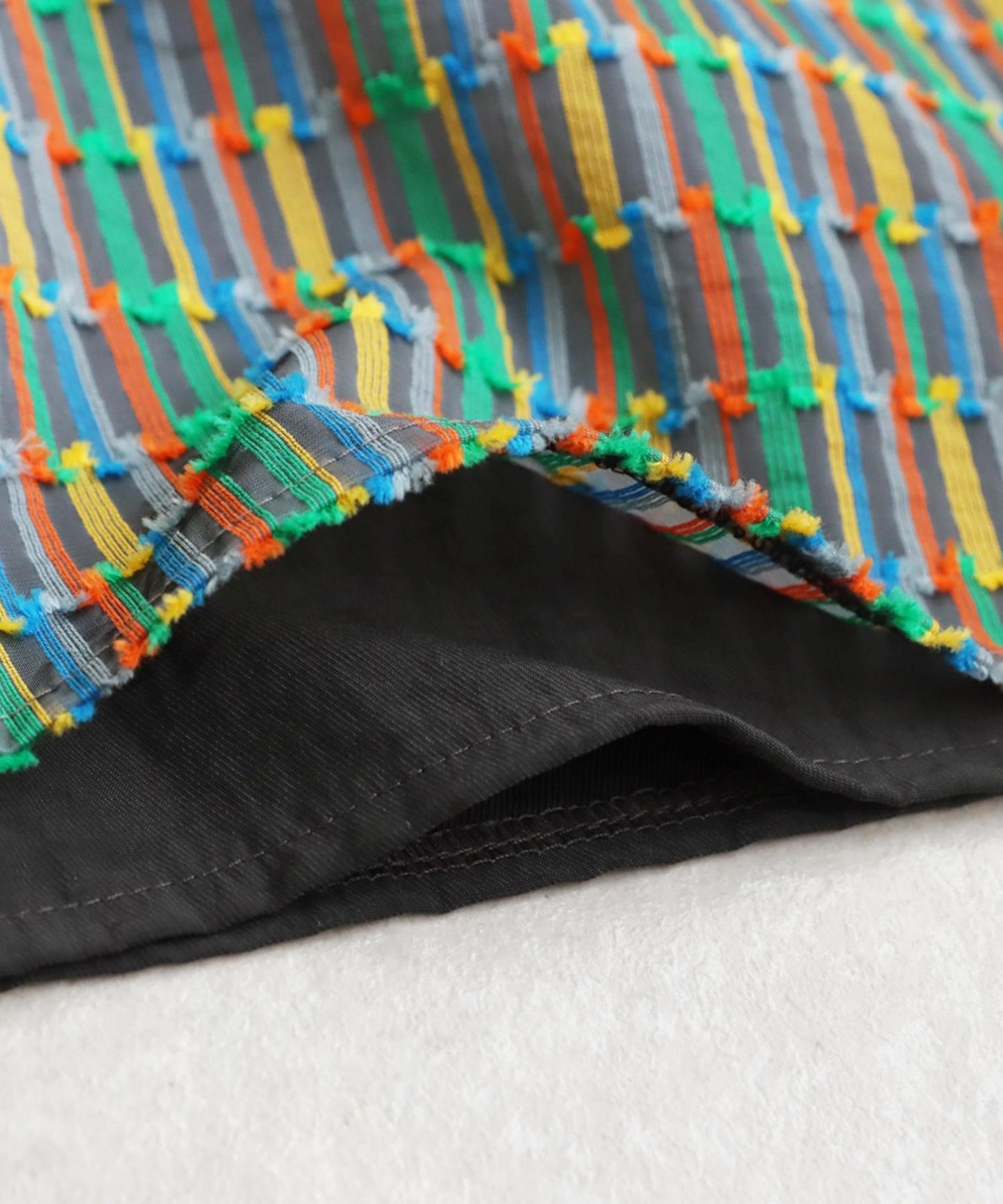 Ladies Striped Switching Skirt