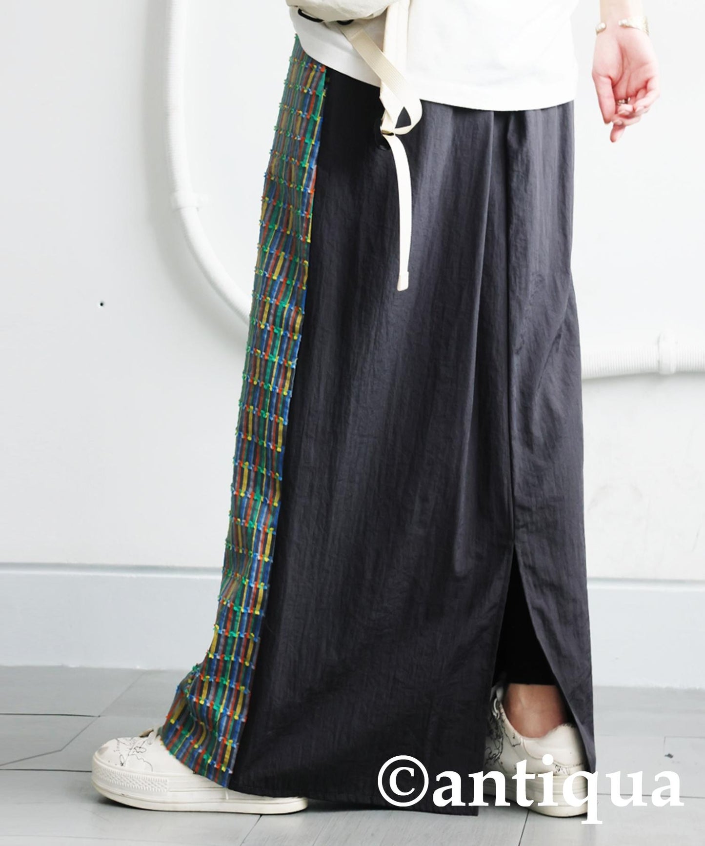 Ladies Striped Switching Skirt