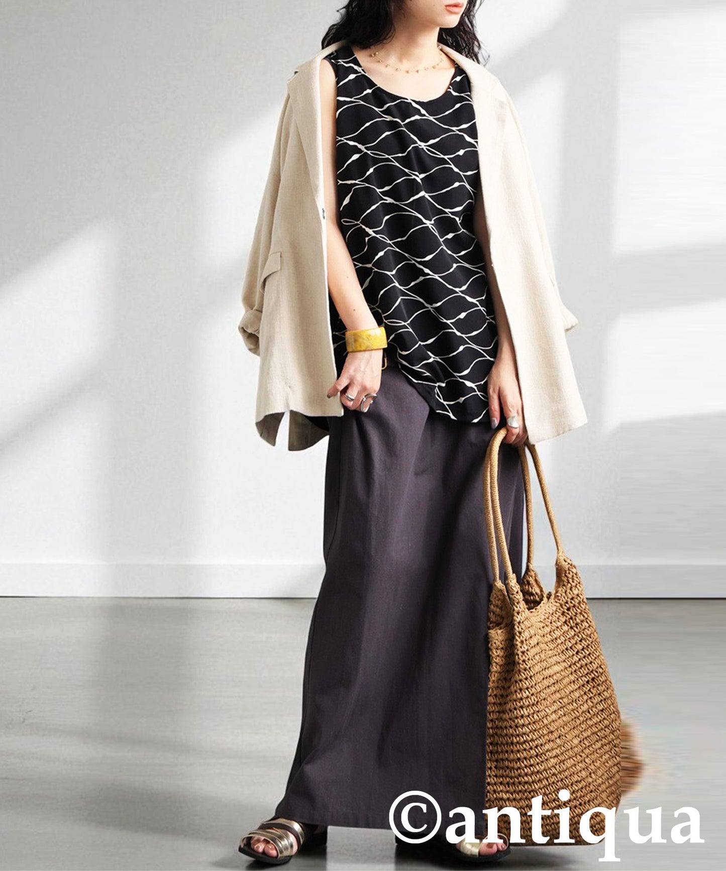 Ladies Wave Pattern Tank Top