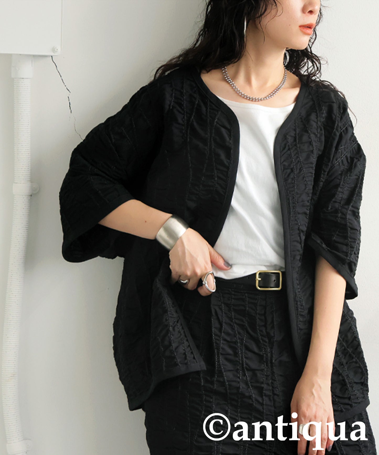 Ladies Mode Gathered Jacket