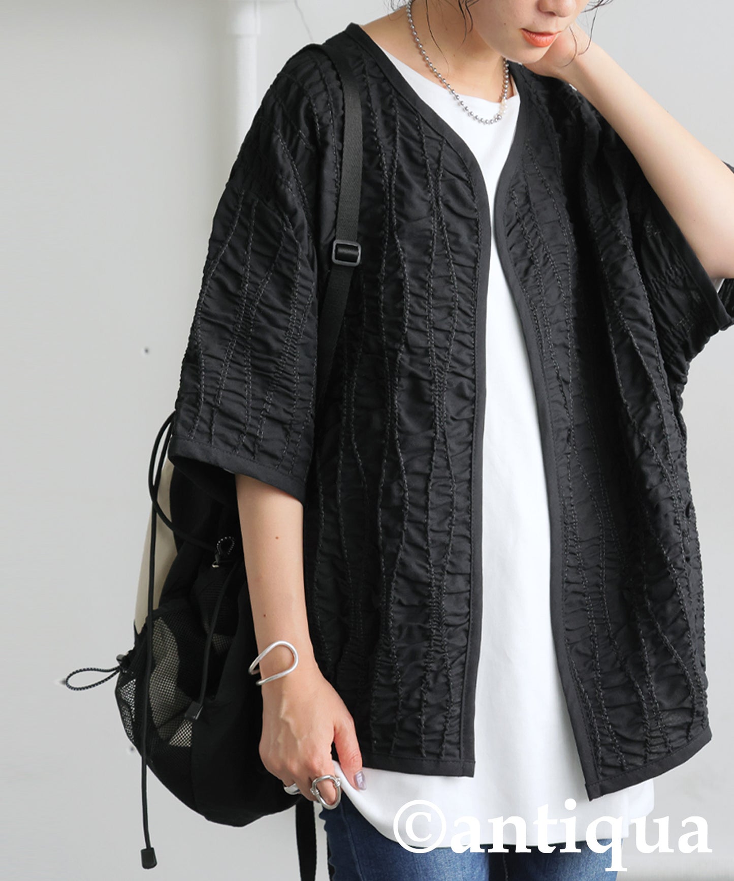 Ladies Mode Gathered Jacket