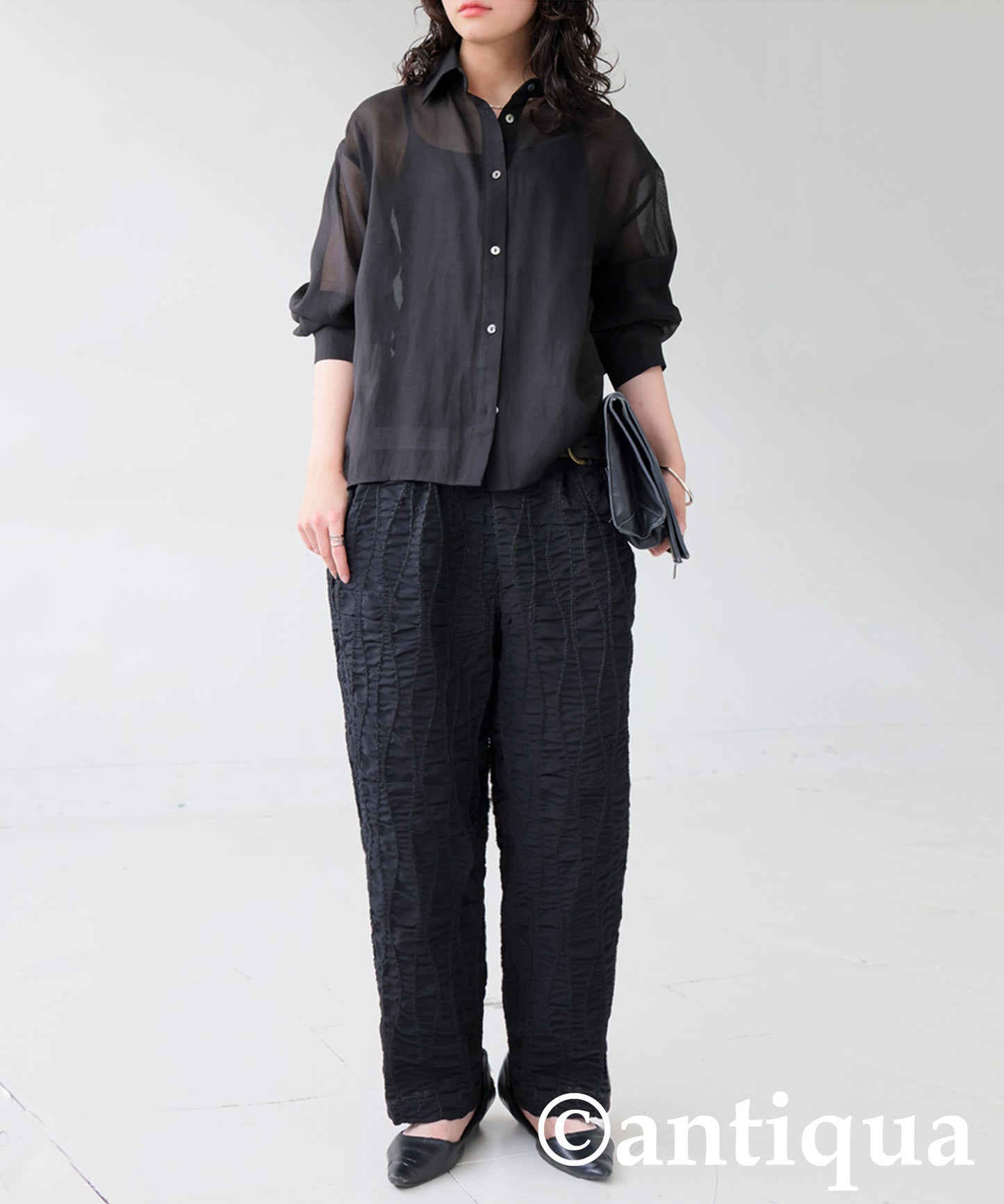 Ladies Gathered Tapered Pants