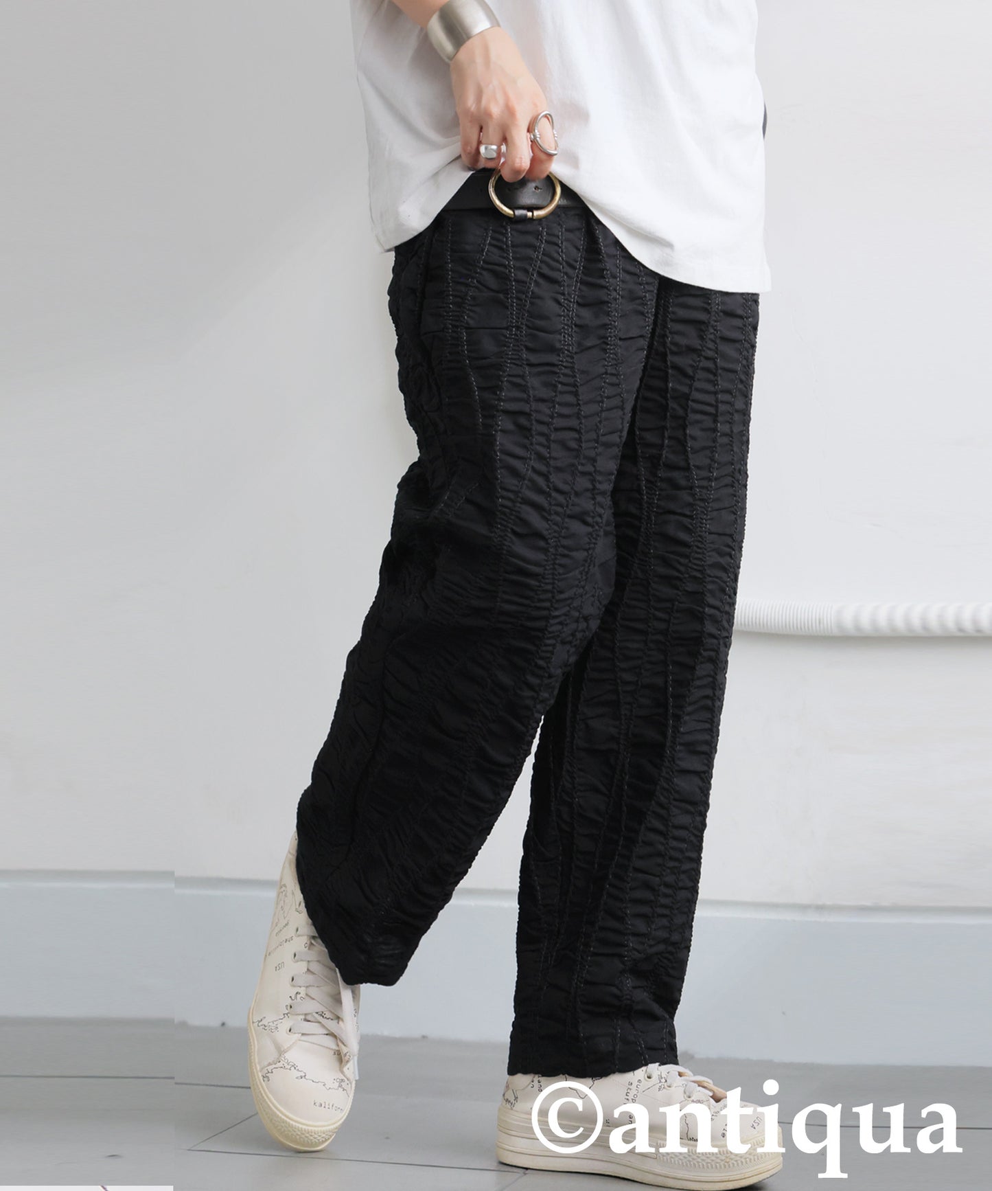 Ladies Gathered Tapered Pants
