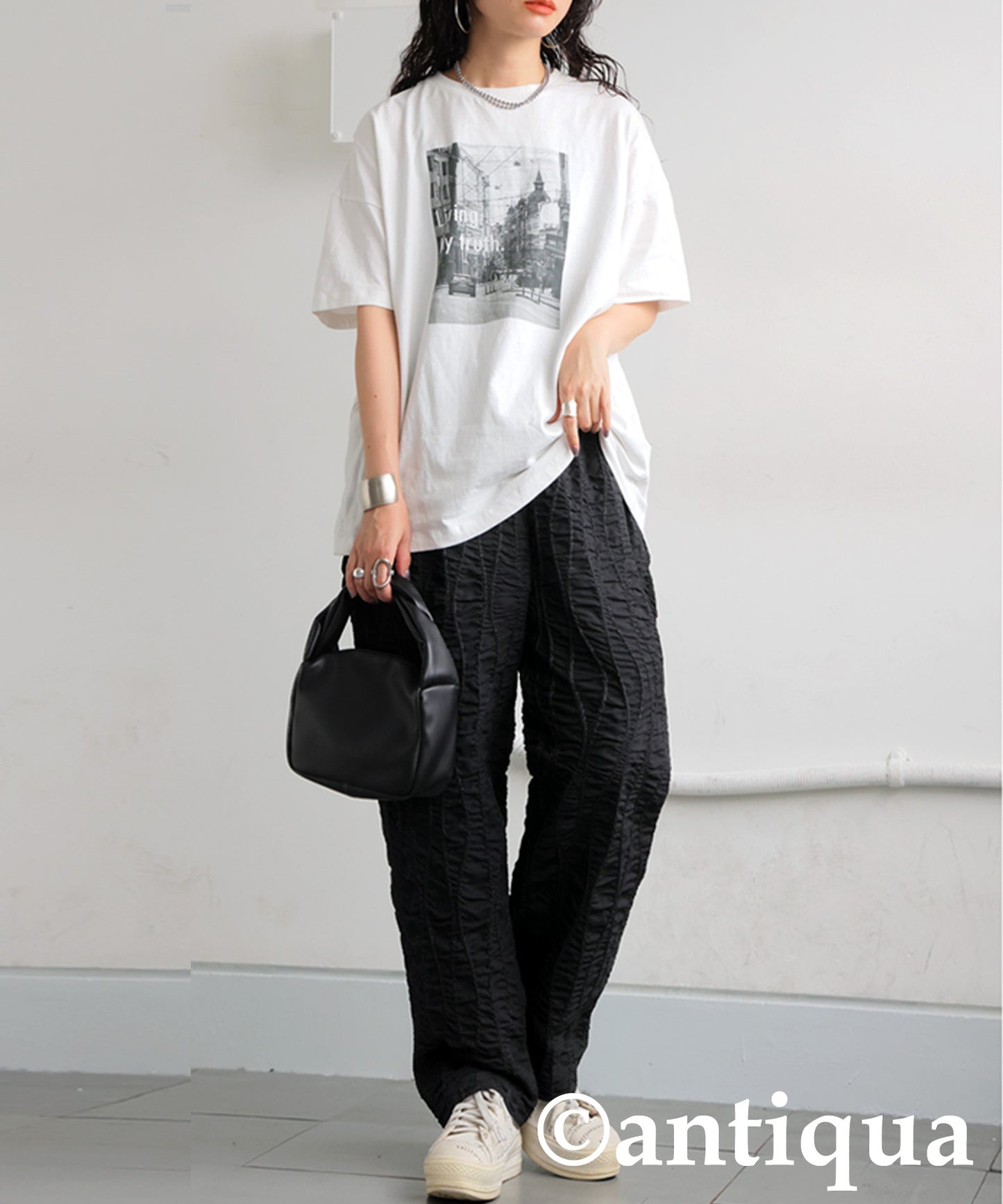 Ladies Gathered Tapered Pants