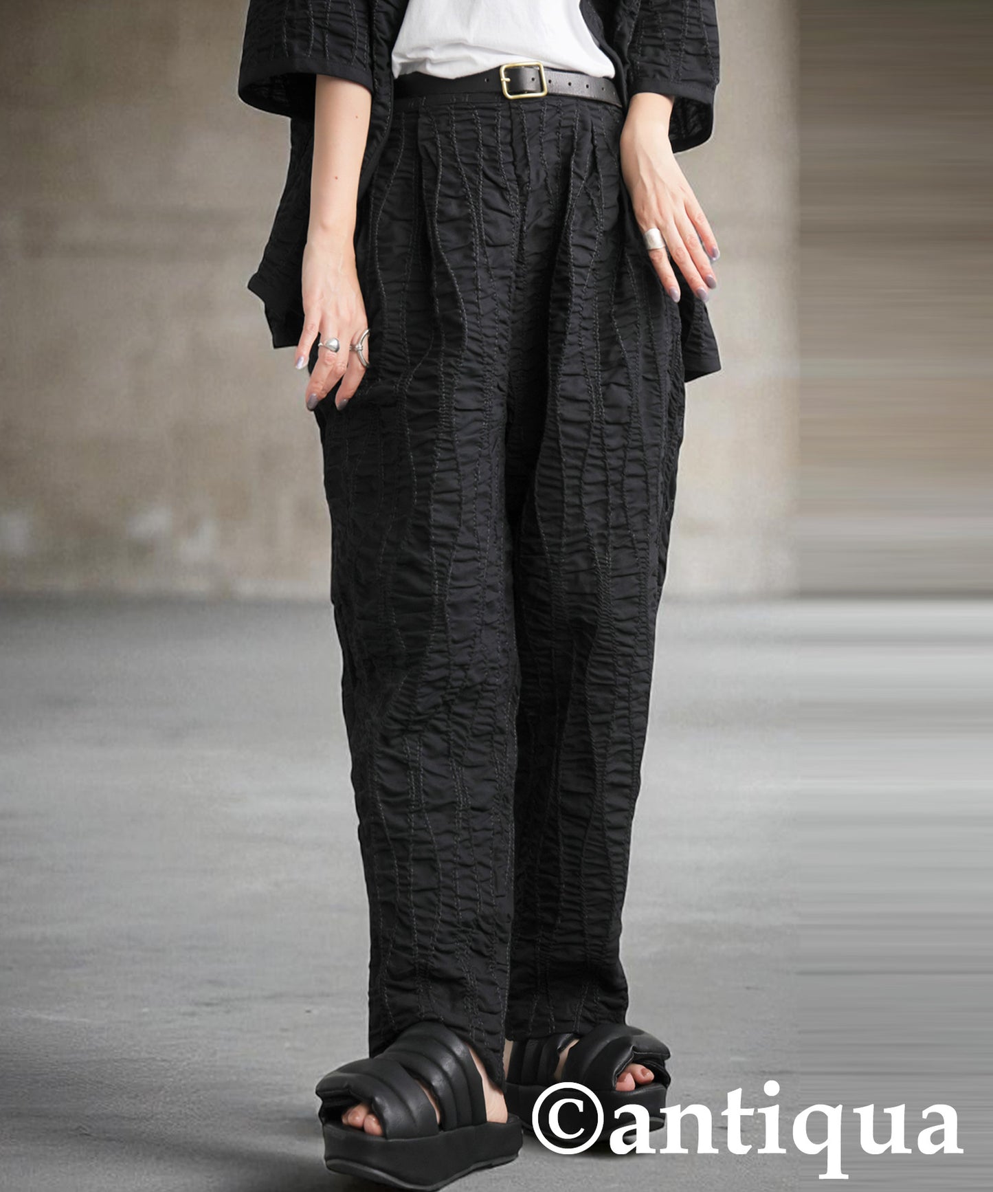 Ladies Gathered Tapered Pants