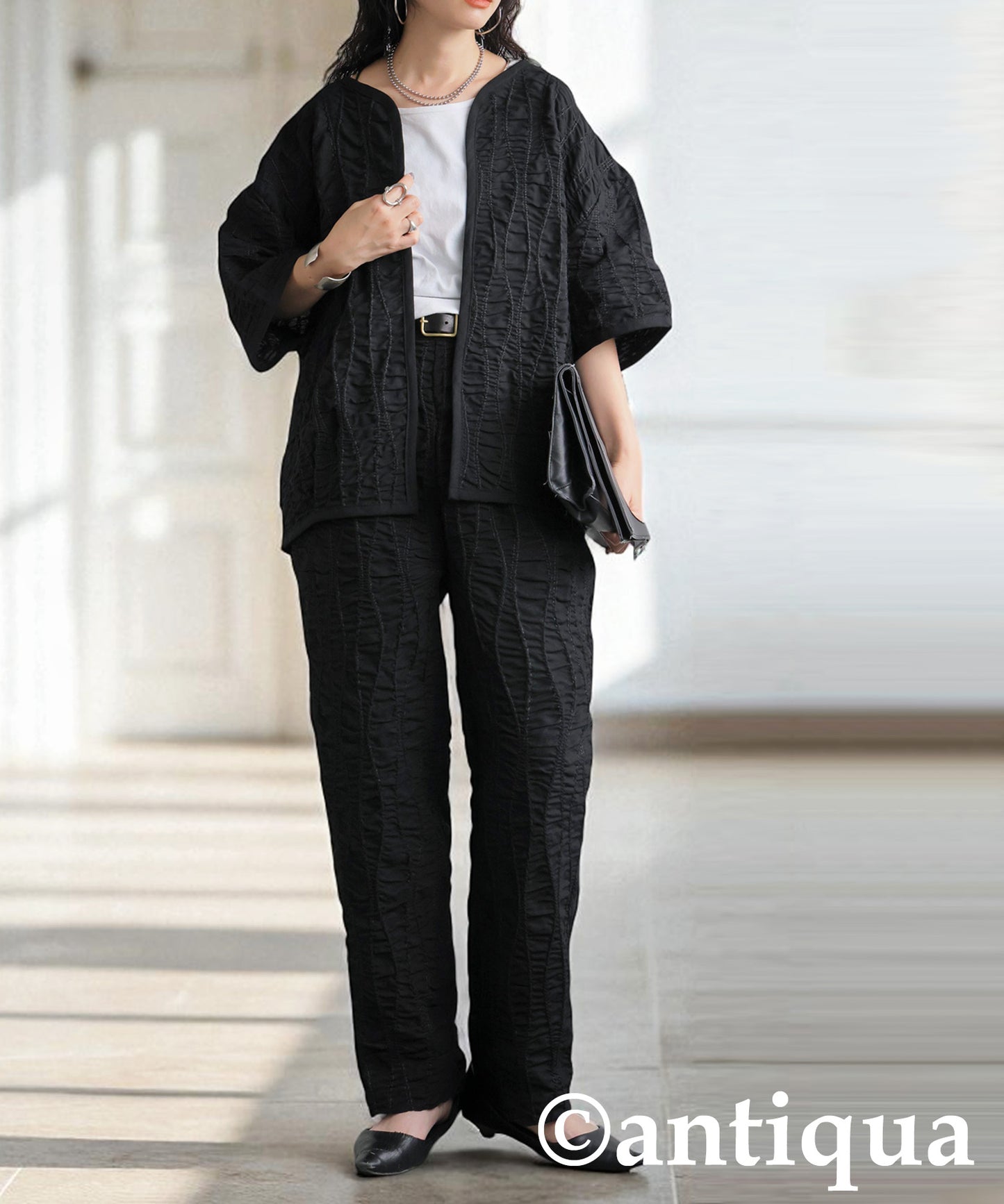 Ladies Gathered Tapered Pants