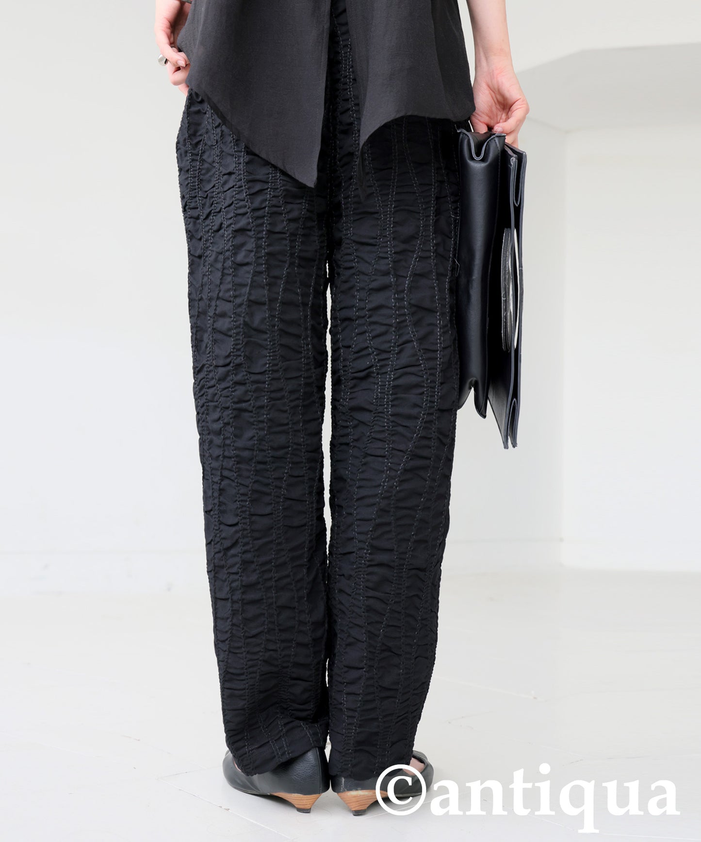 Ladies Gathered Tapered Pants