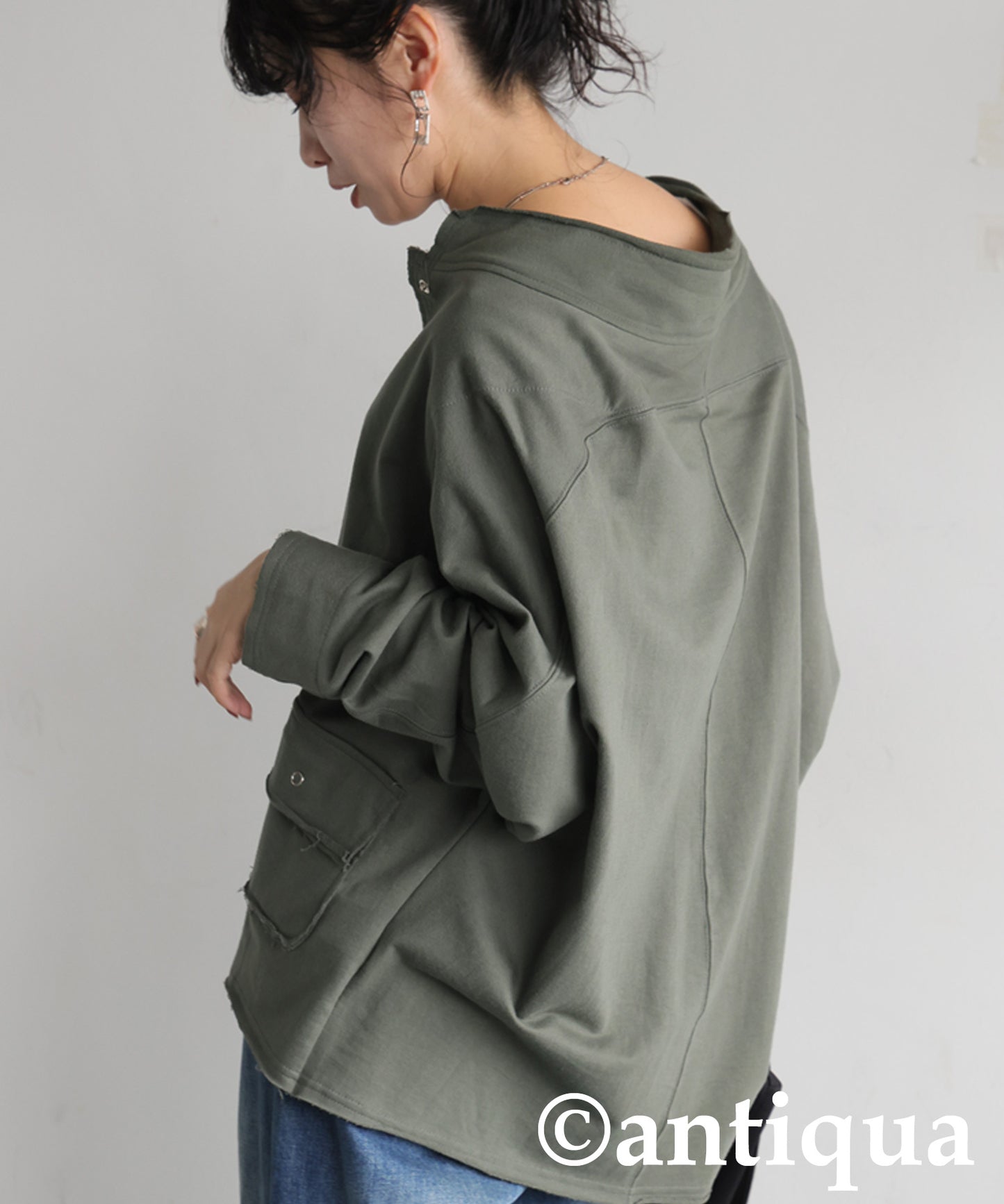 Fleece Stand-Neck Cardigan Ladies