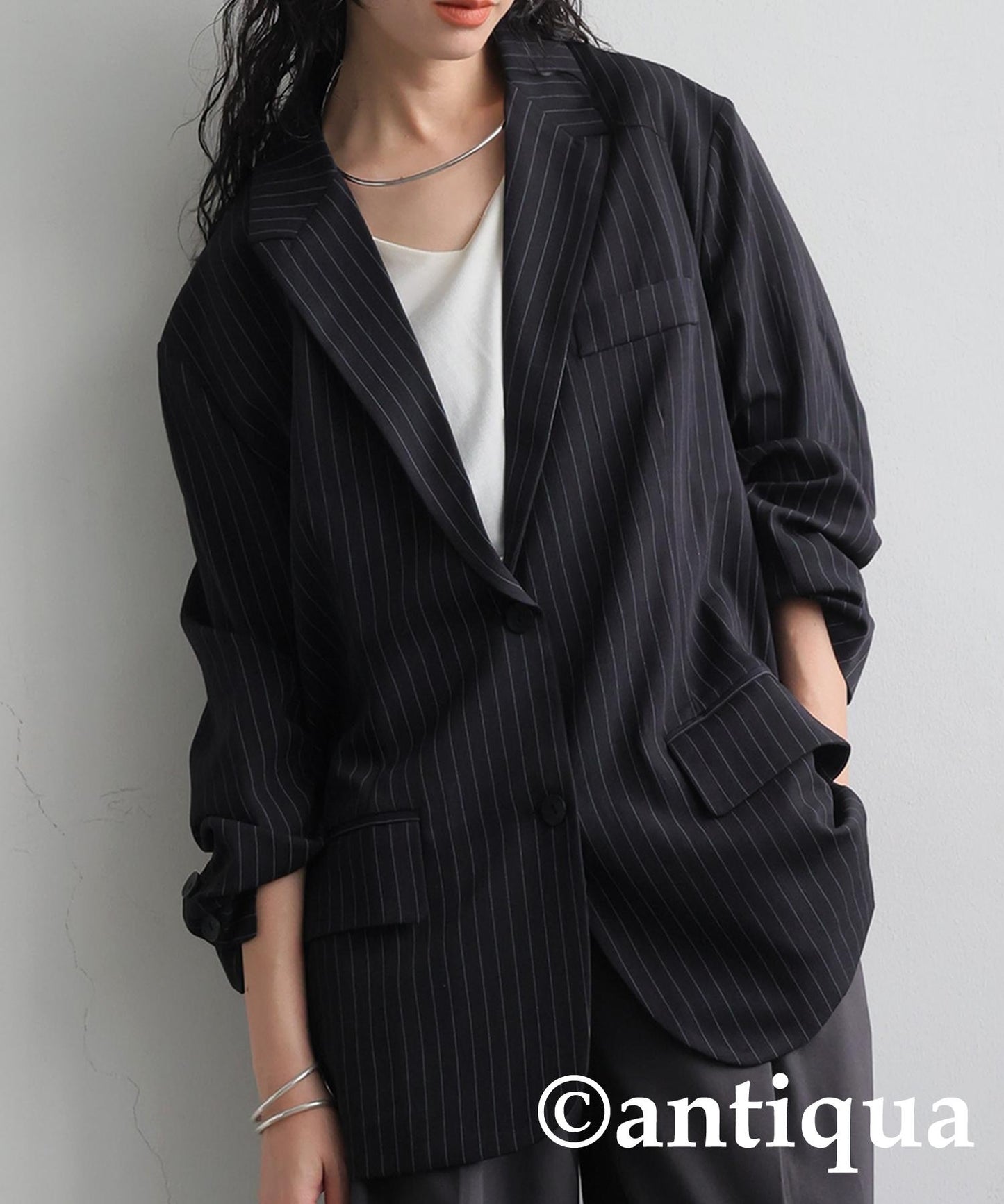 Ladies Striped Design Jacket