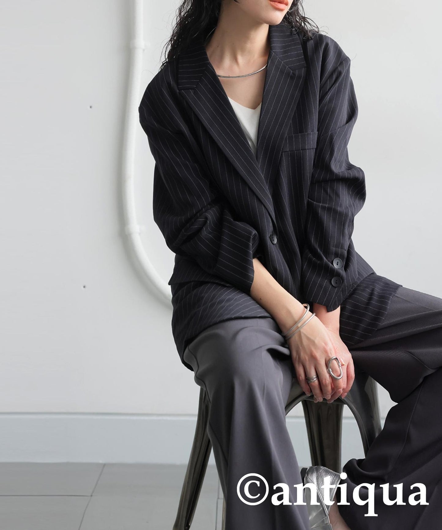 Ladies Striped Design Jacket