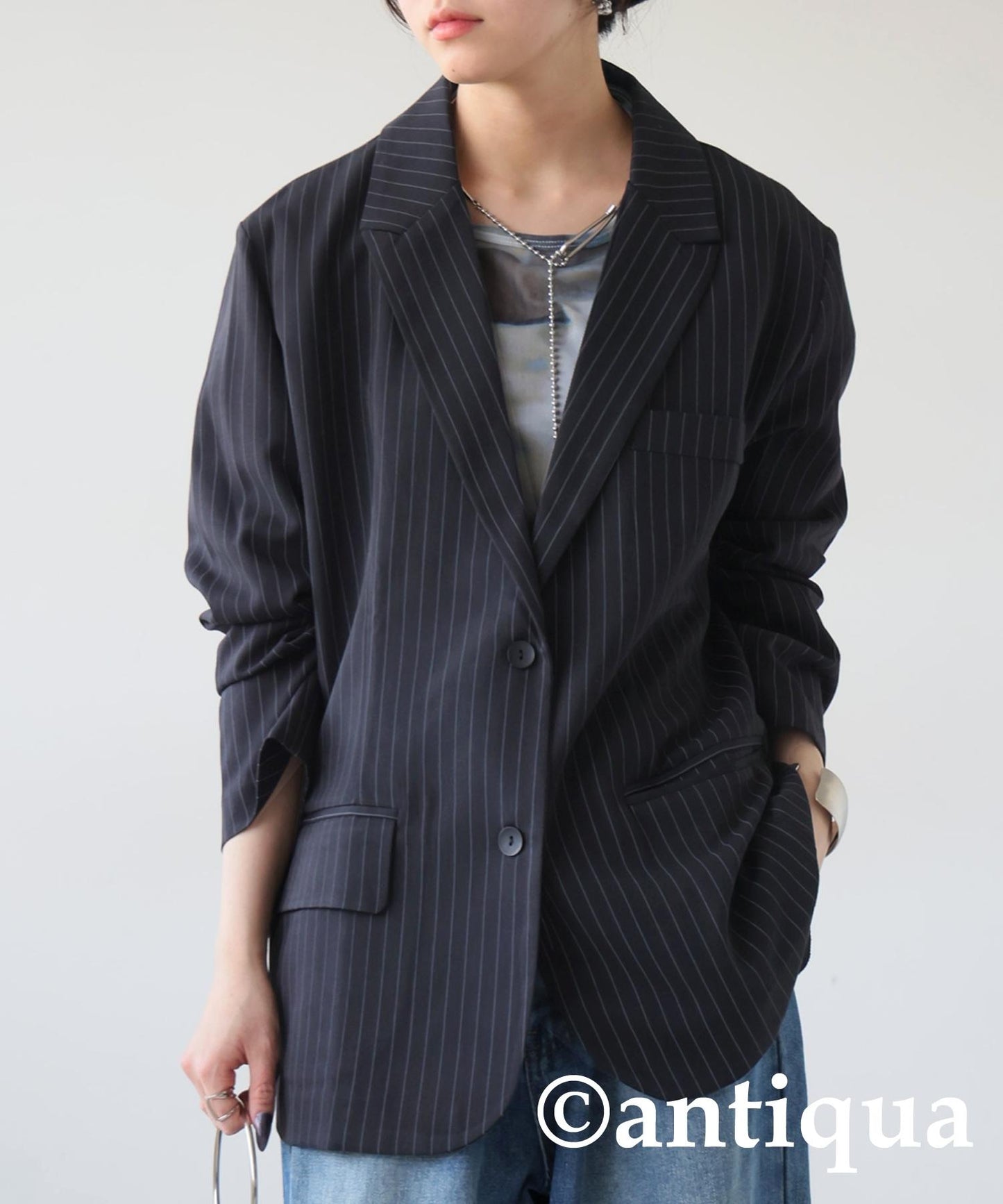 Ladies Striped Design Jacket