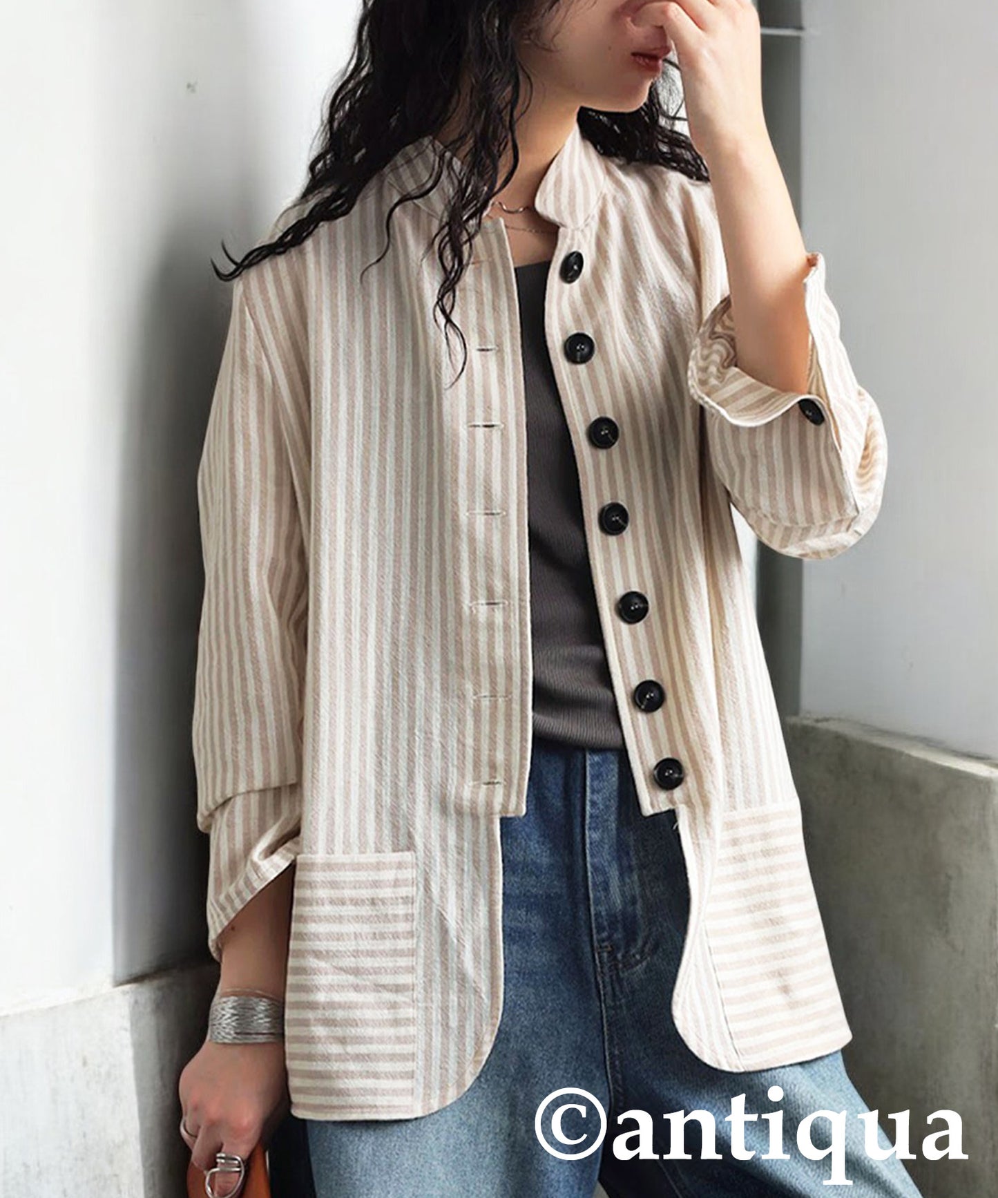 Ladies Striped Design Shirt
