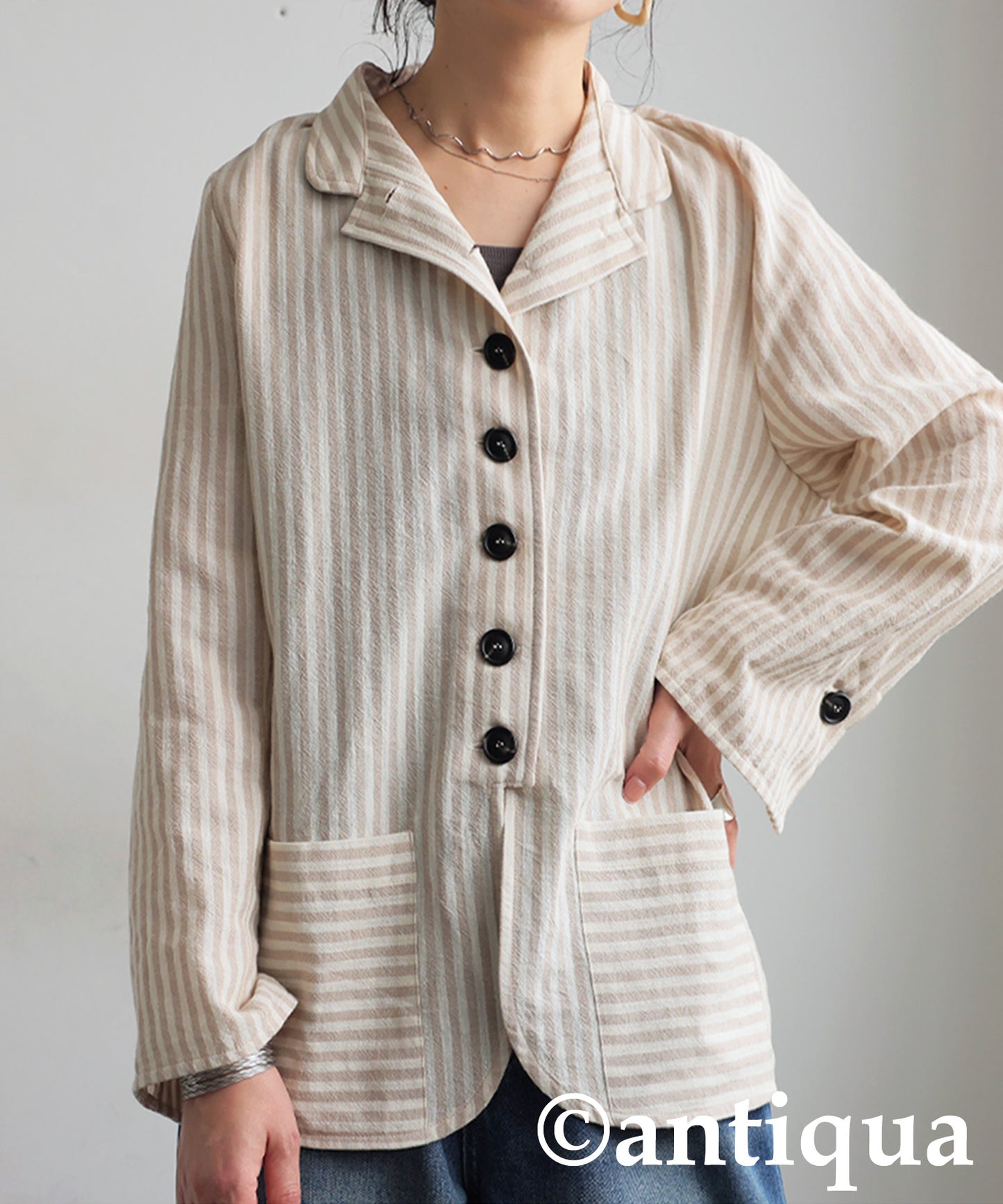 Ladies Striped Design Shirt