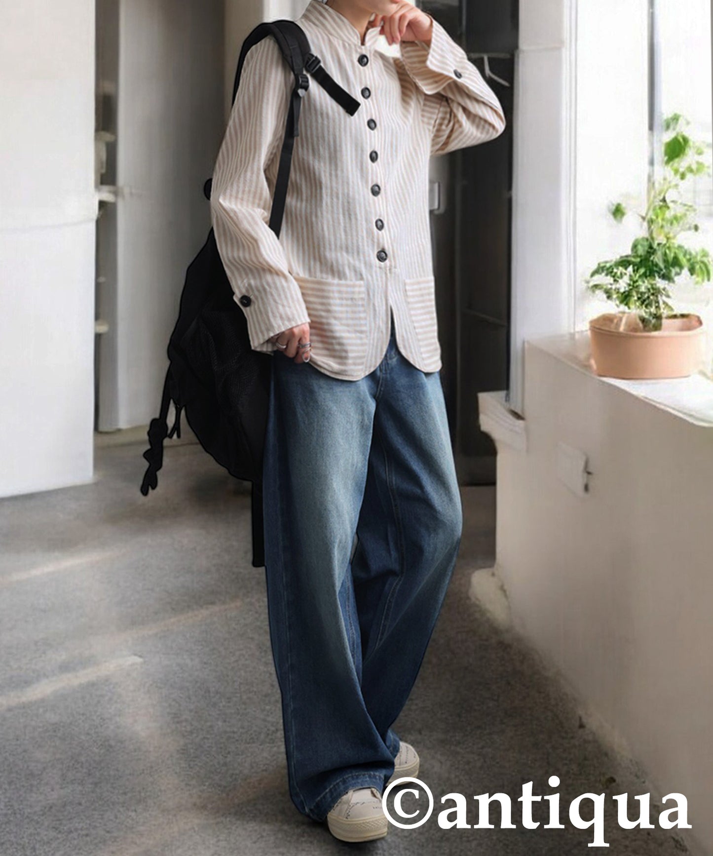 Ladies Striped Design Shirt