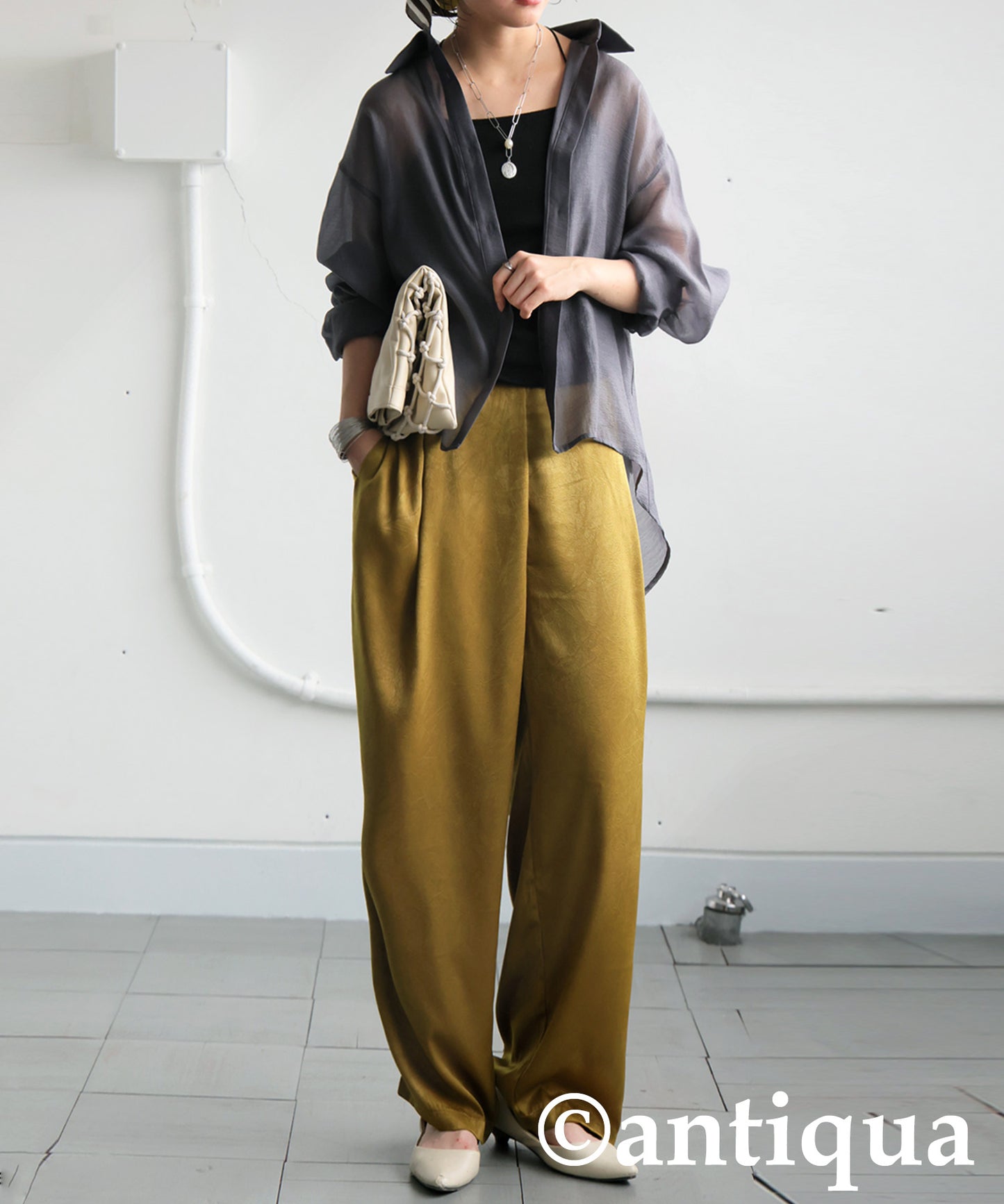 Ladies Matte Satin Pants