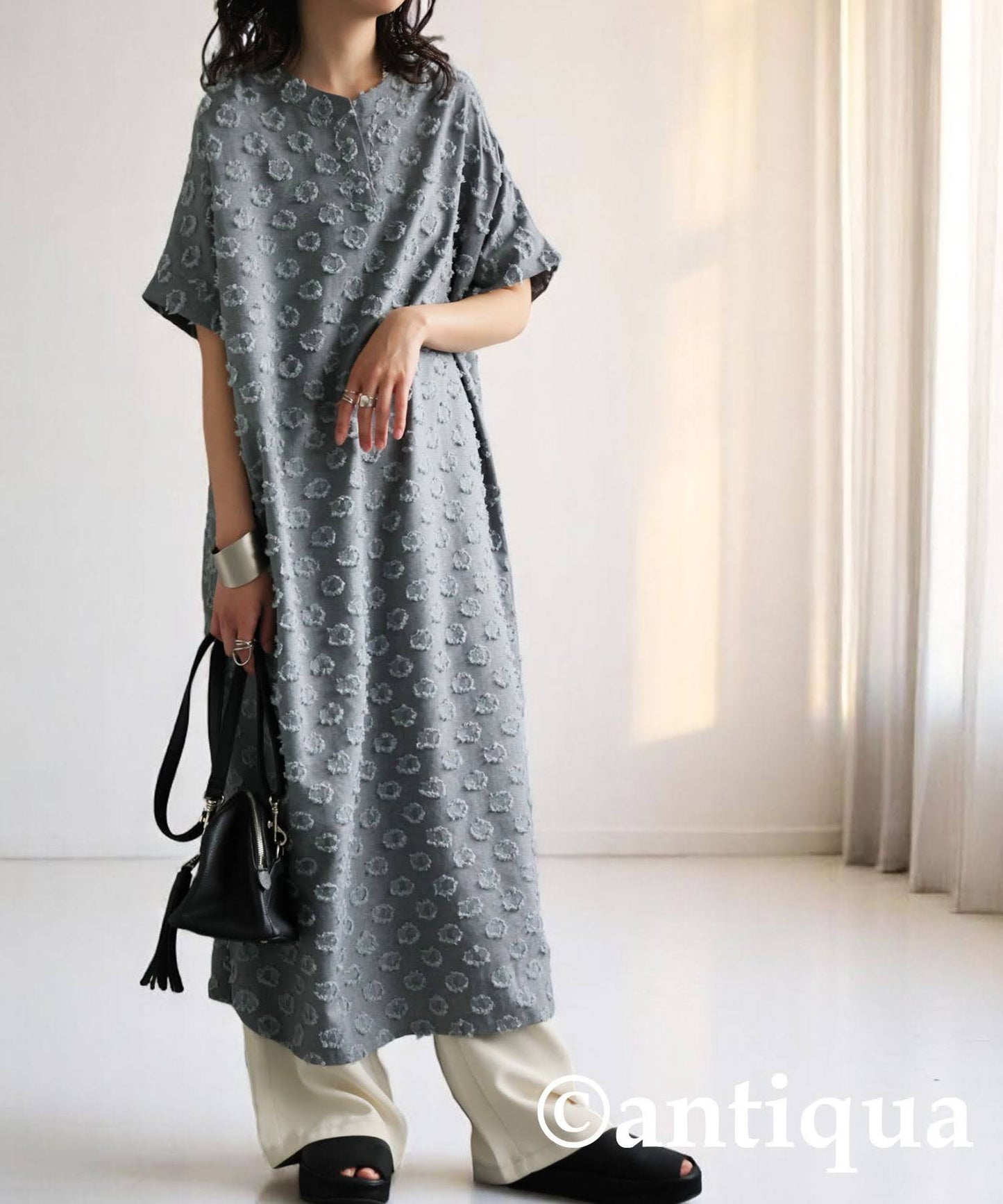 Ladies Fringe Dot Dress