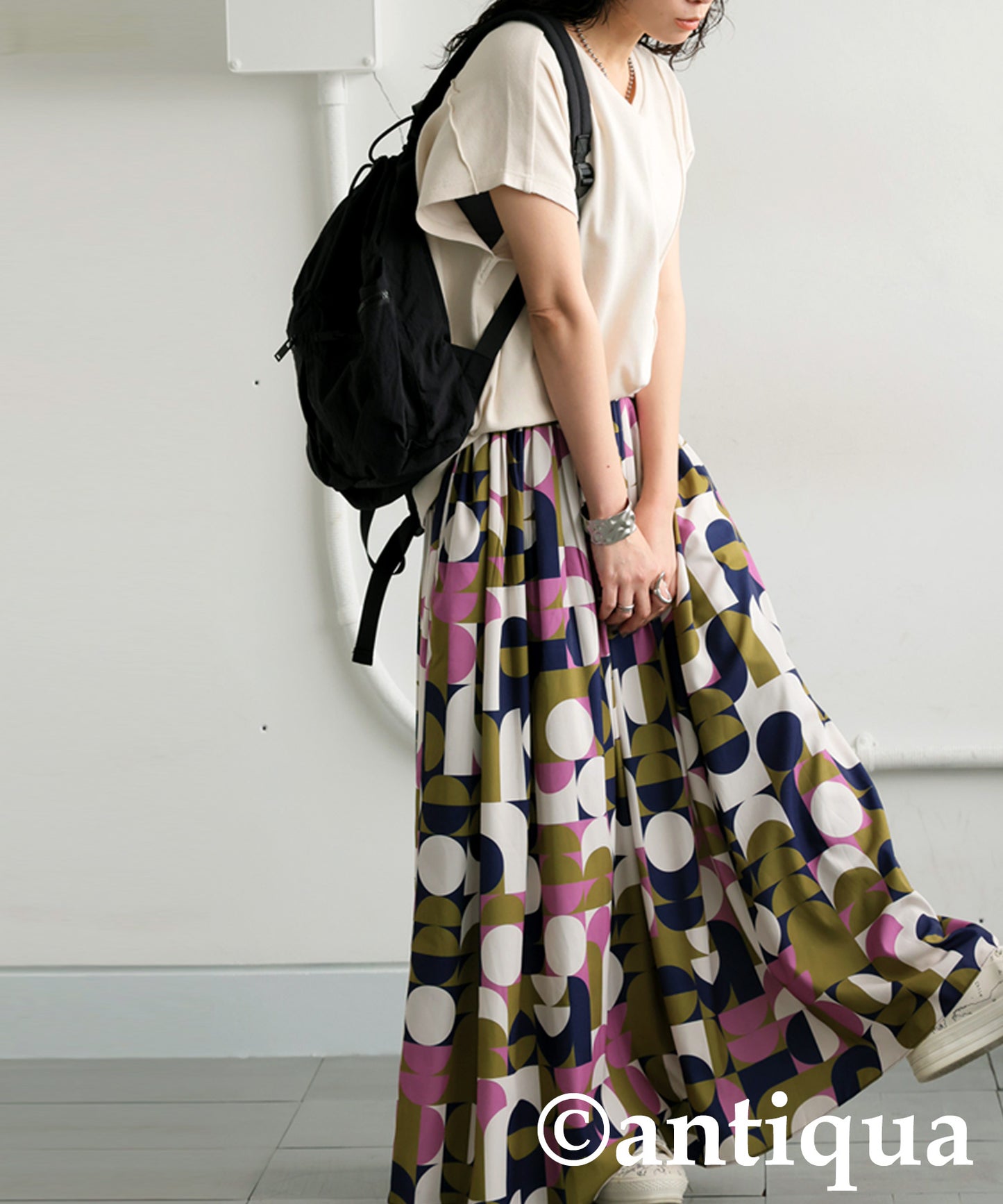 Ladies Geometric Print Skirt