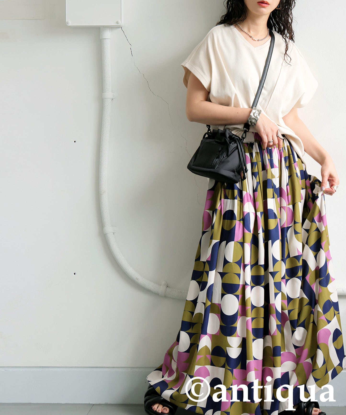 Ladies Geometric Print Skirt