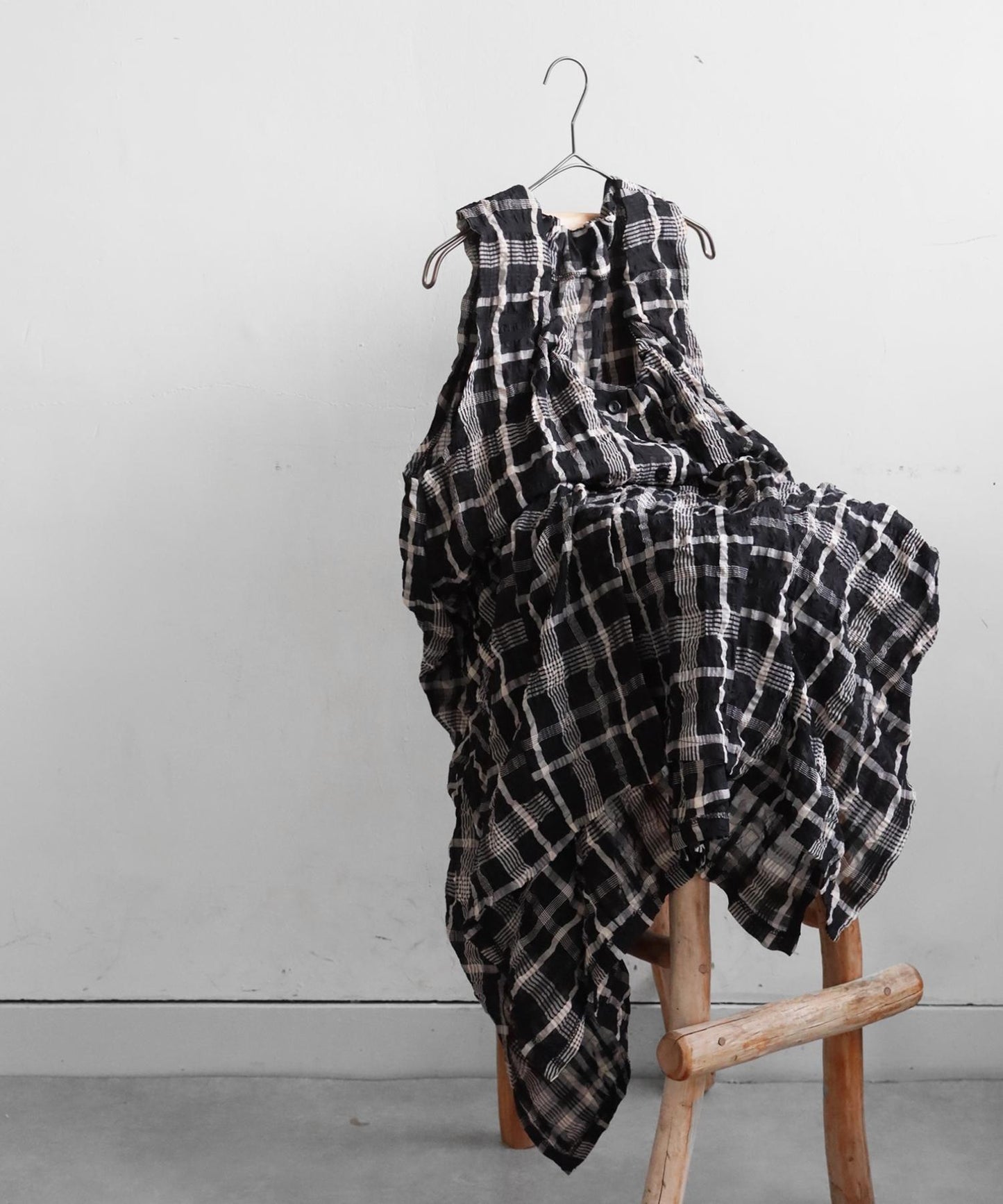 Ladies Asymmetrical Checked Dress