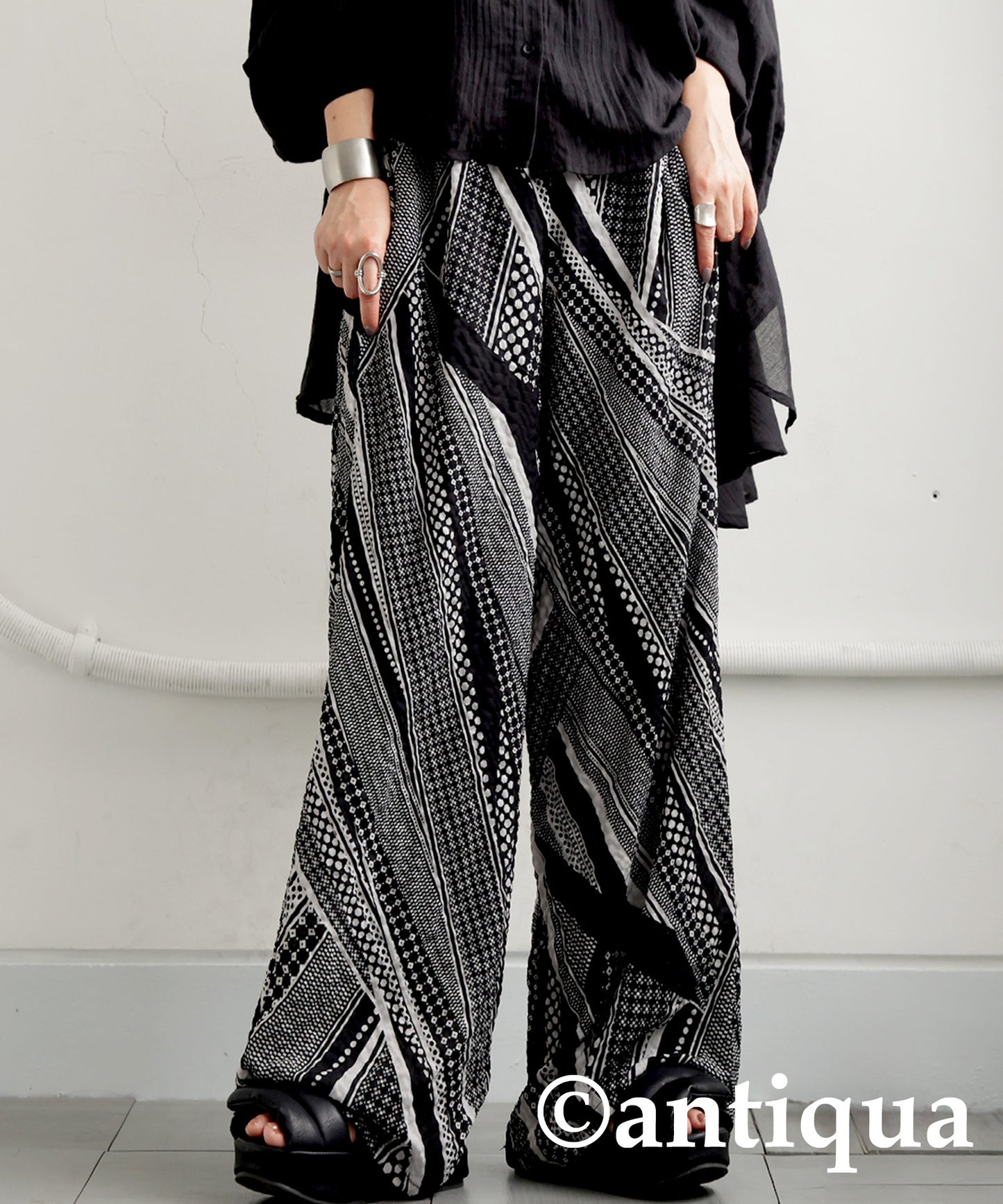 Ladies Retro Dot Straight Pants