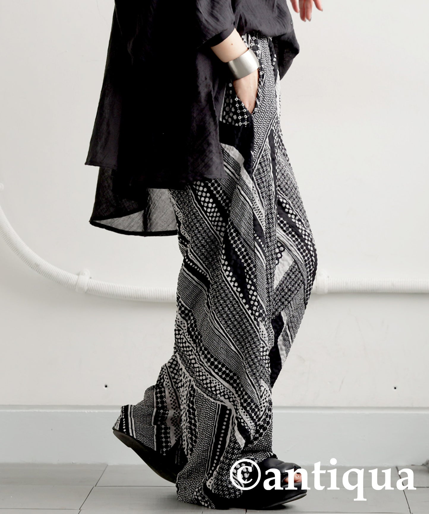 Ladies Retro Dot Straight Pants