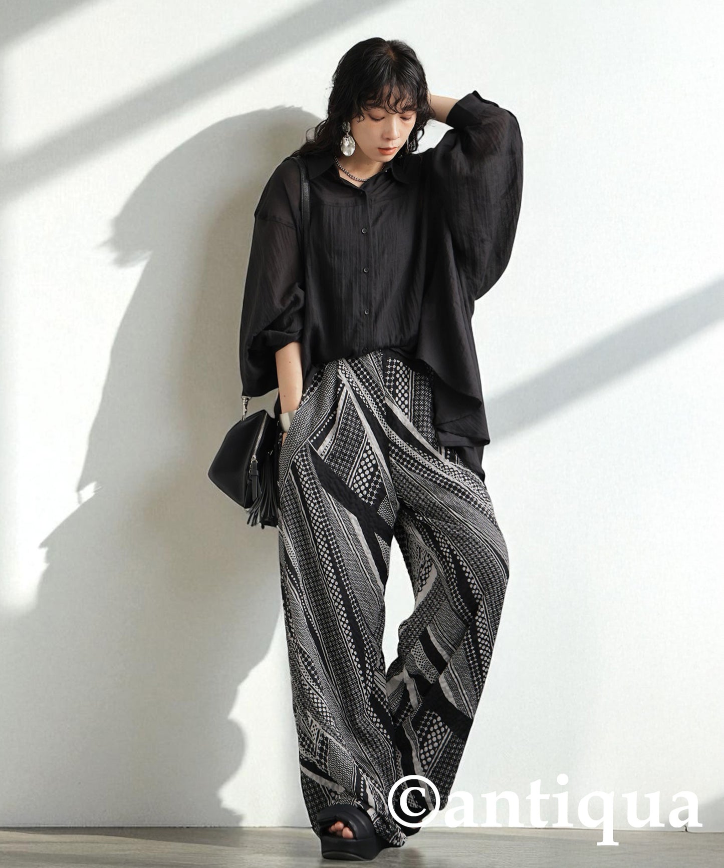 Ladies Retro Dot Straight Pants