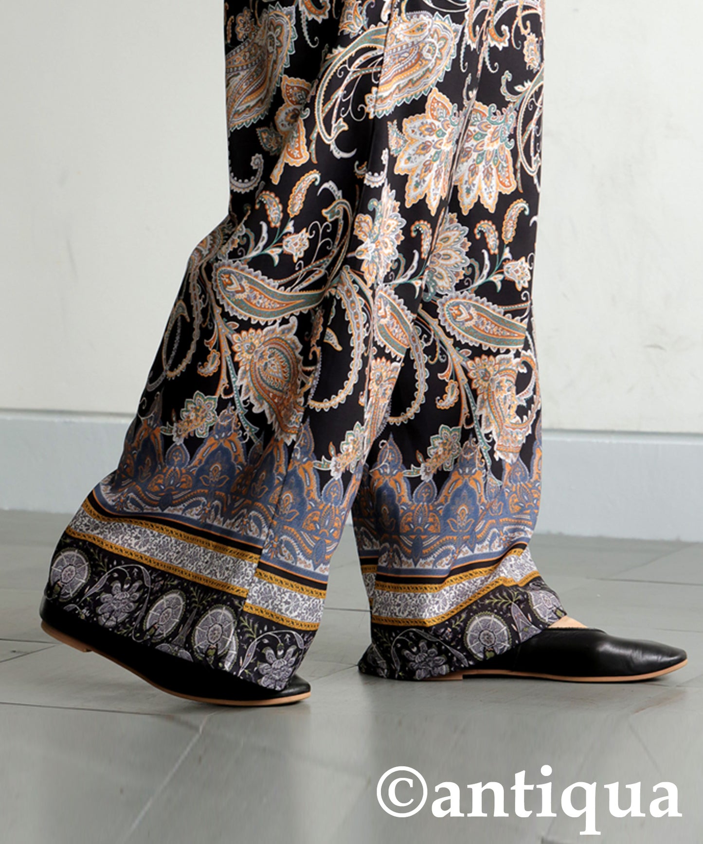 Ladies Paisley Wide Pants