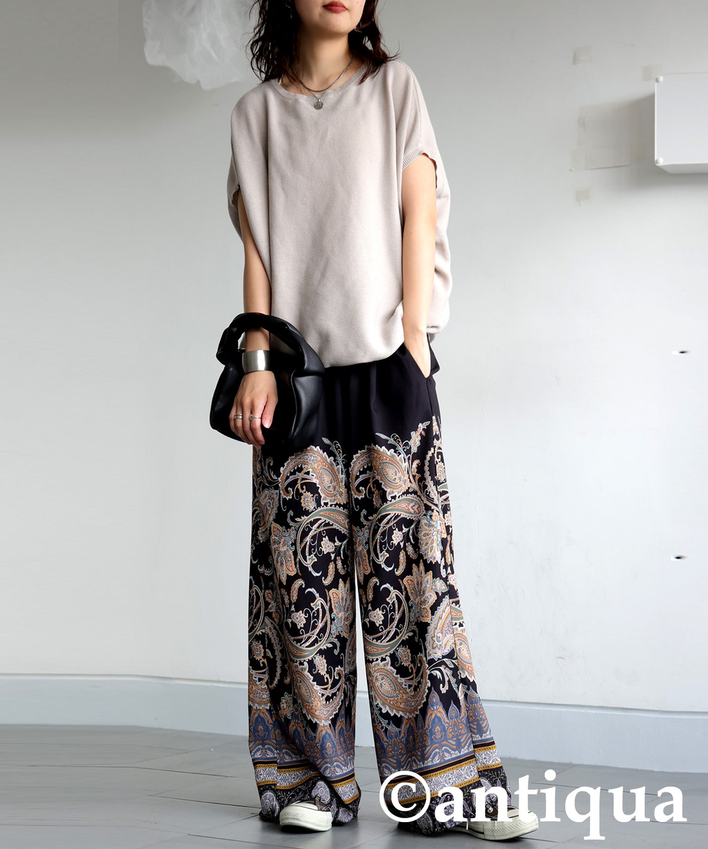 Ladies Paisley Wide Pants