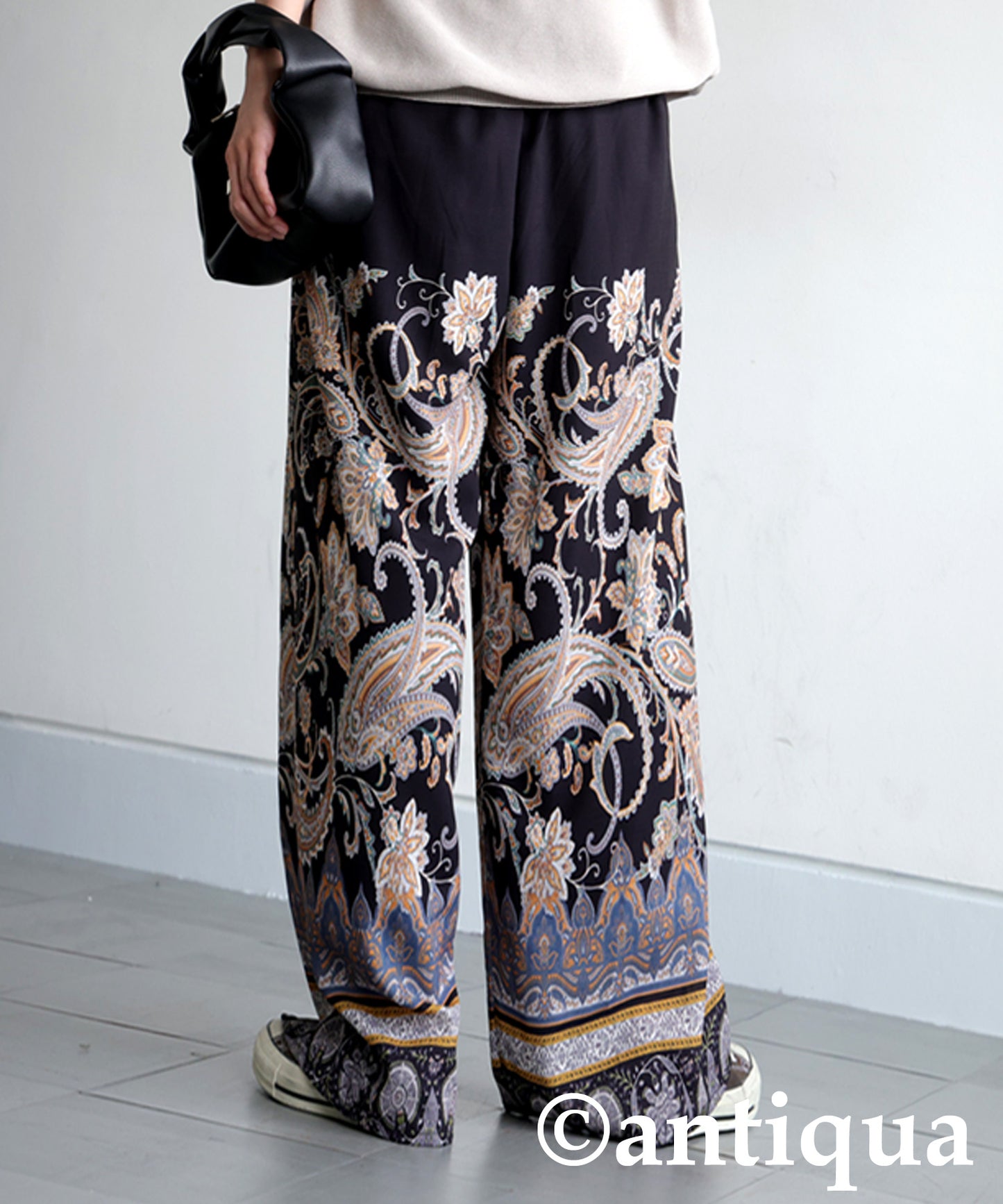Ladies Paisley Wide Pants