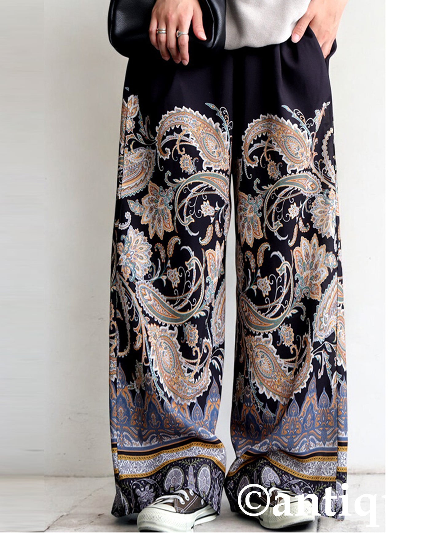 Ladies Paisley Wide Pants