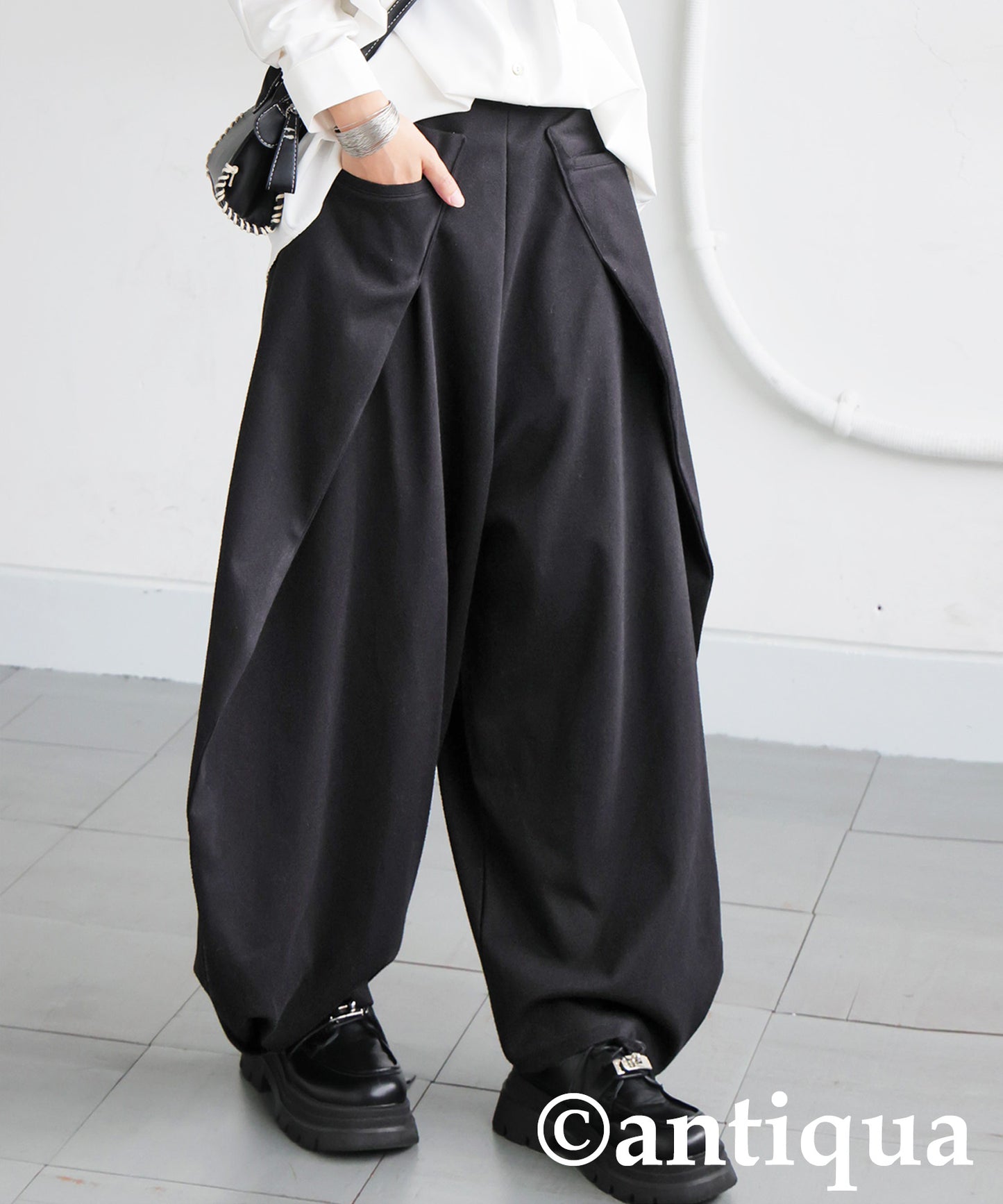 Herringbone Wide Pants Ladies