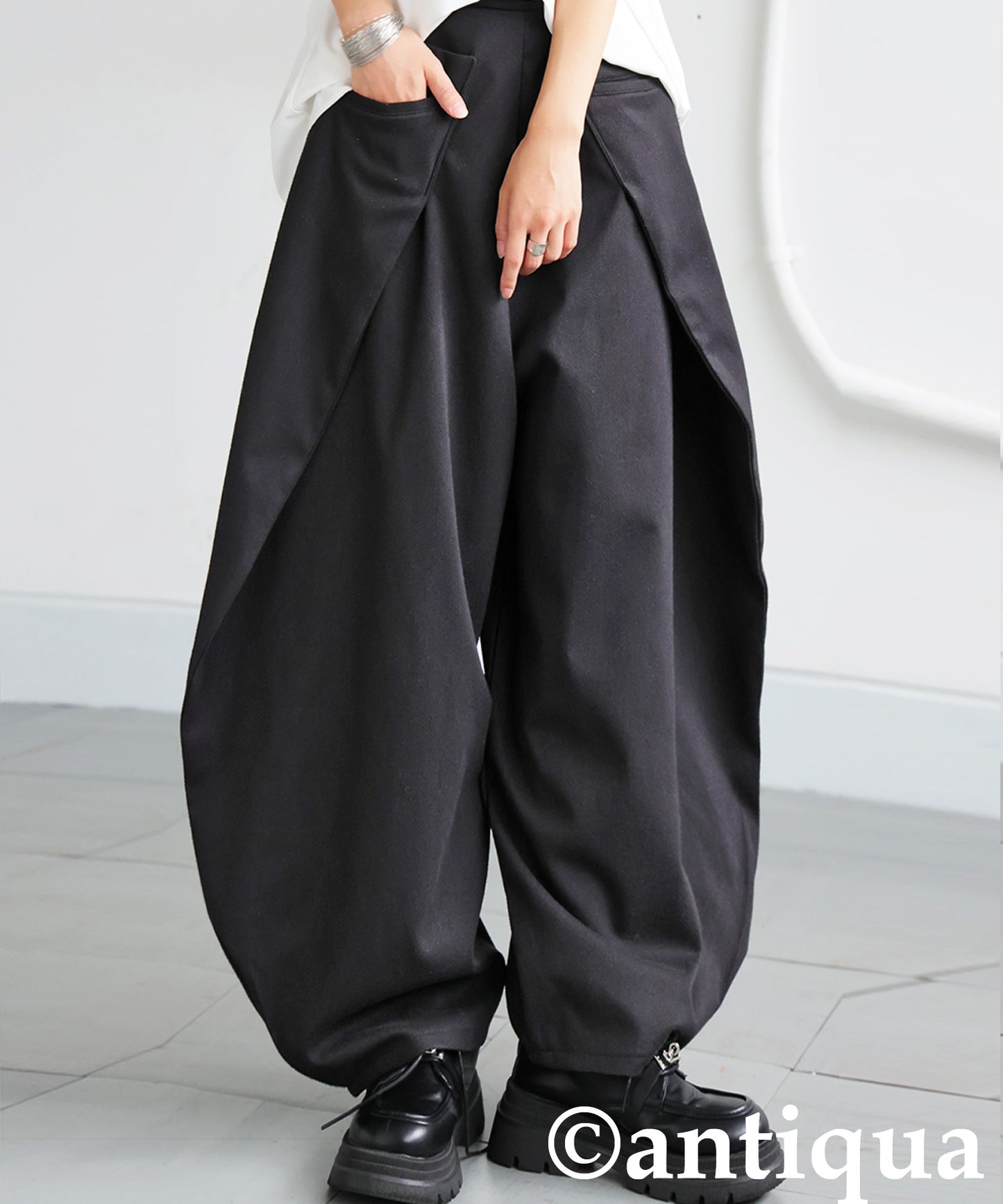 Herringbone Wide Pants Ladies