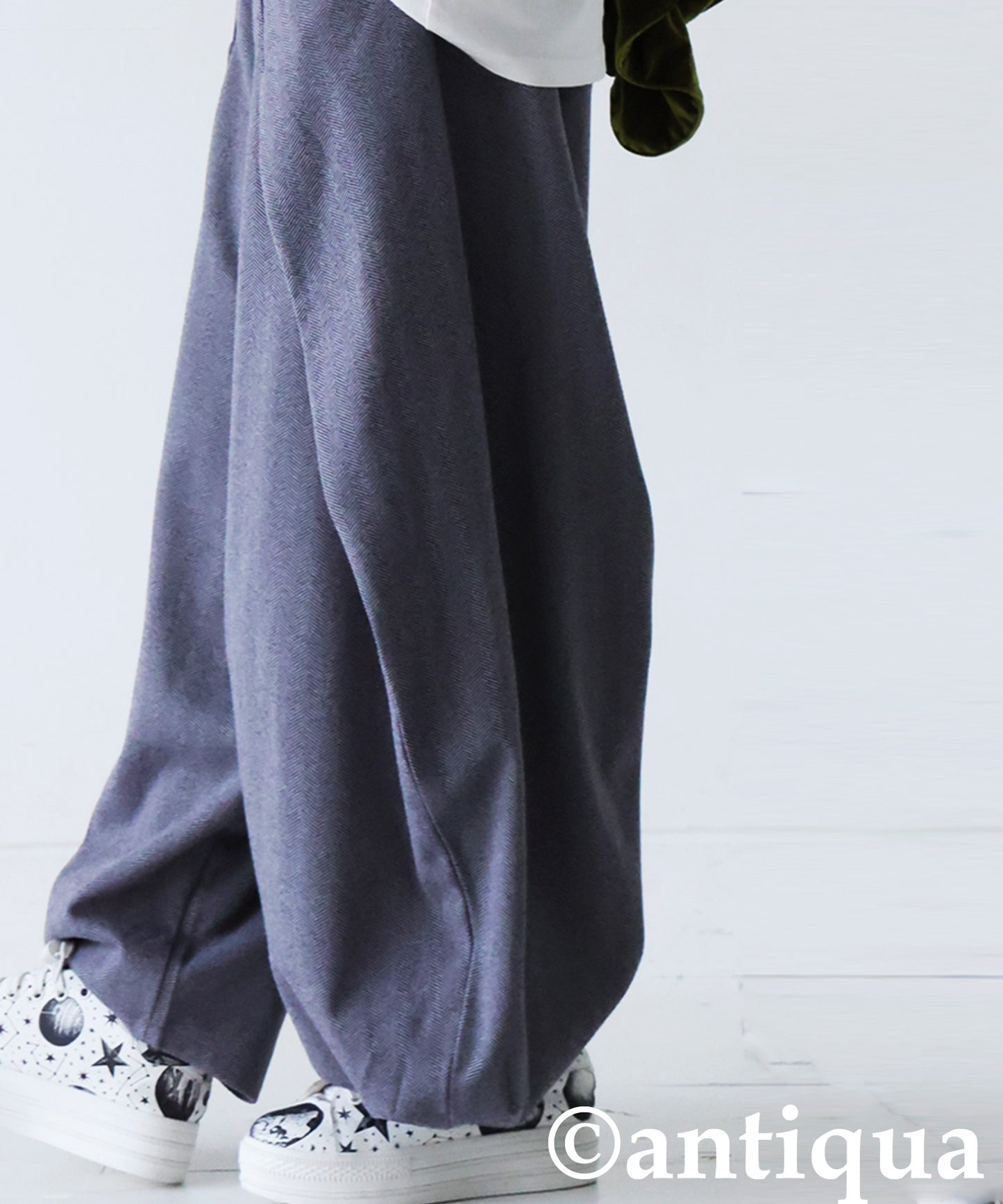 Herringbone Wide Pants Ladies