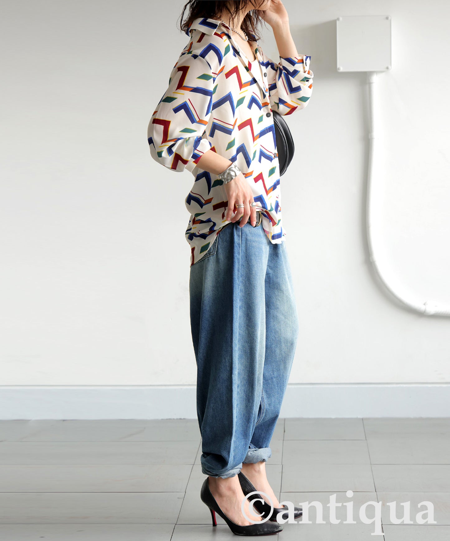 Geometric Print Shirt Ladies