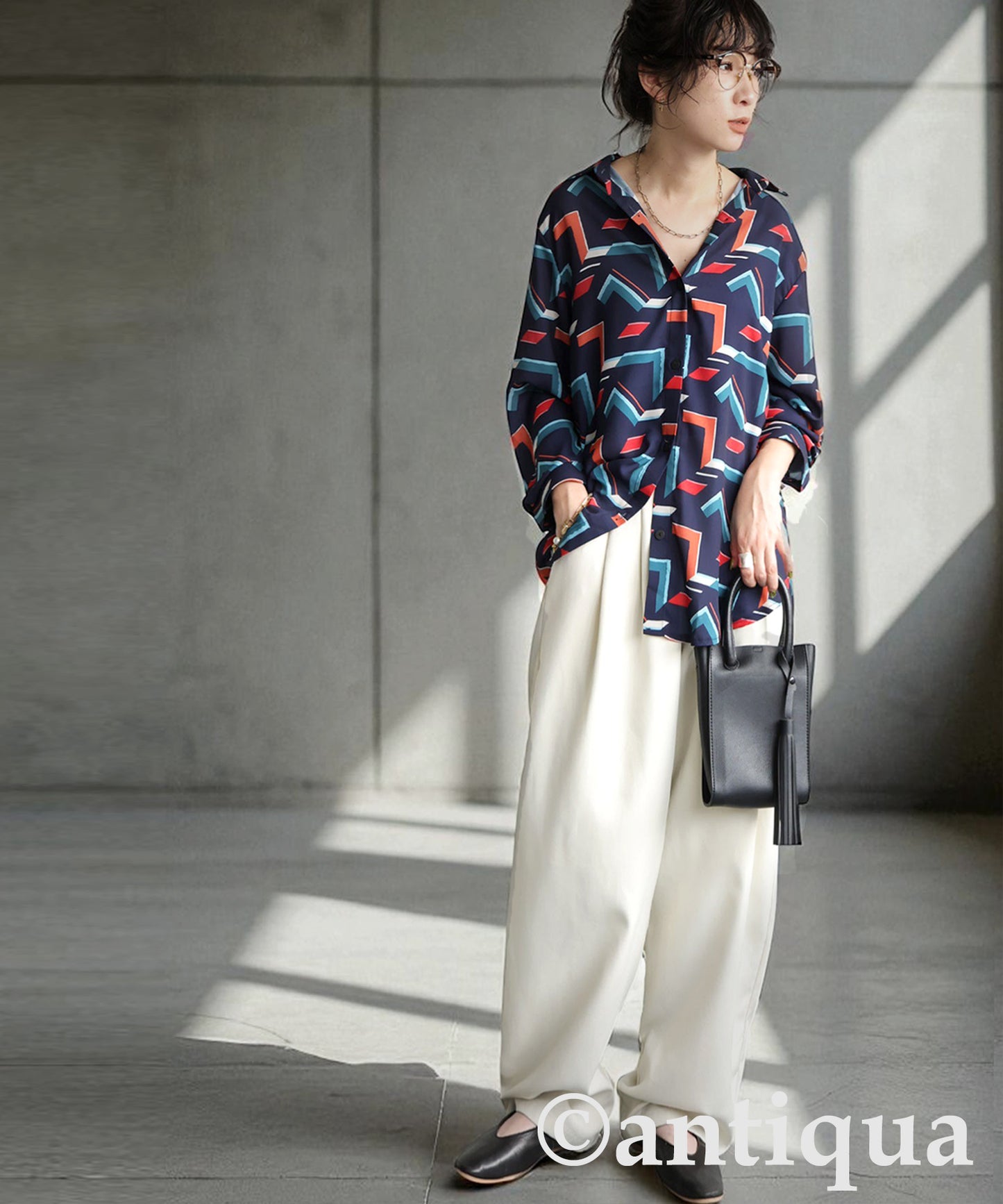 Geometric Print Shirt Ladies