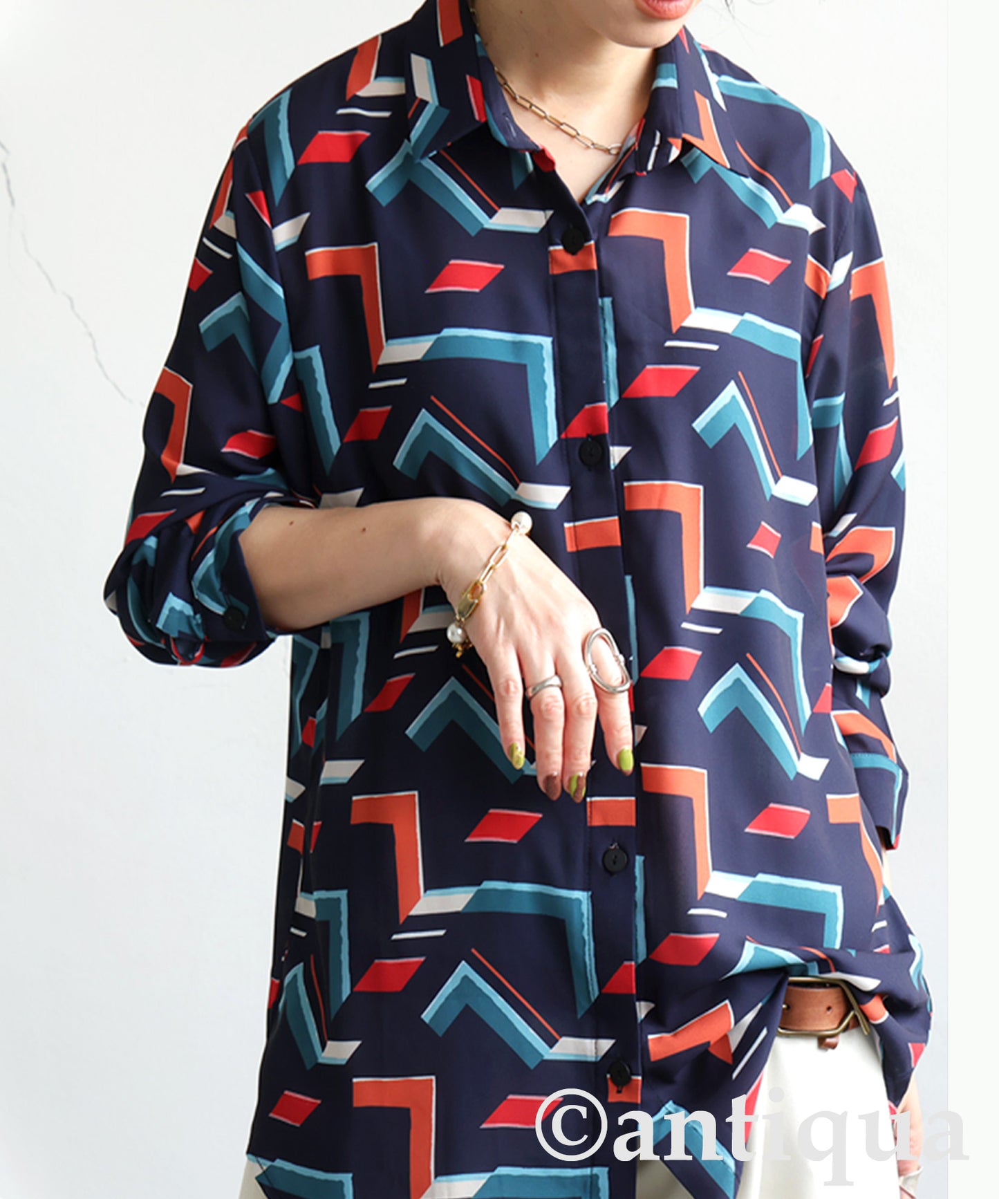 Geometric Print Shirt Ladies
