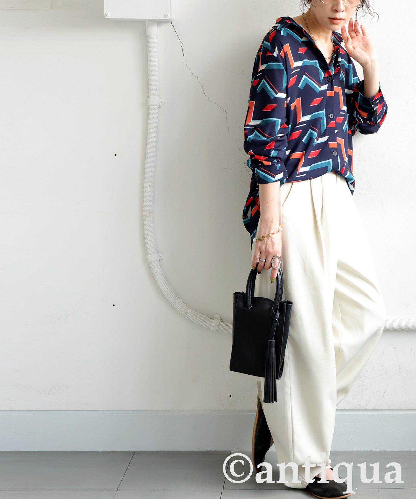 Geometric Print Shirt Ladies