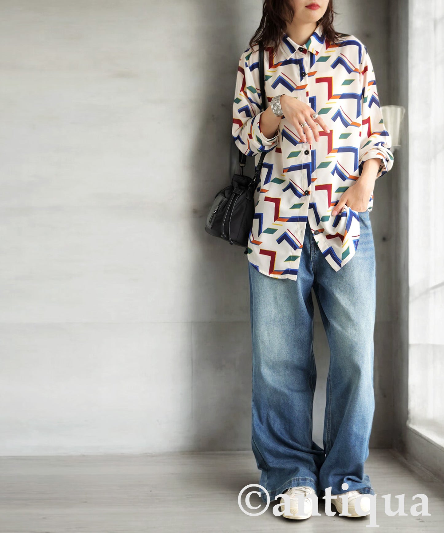 Geometric Print Shirt Ladies