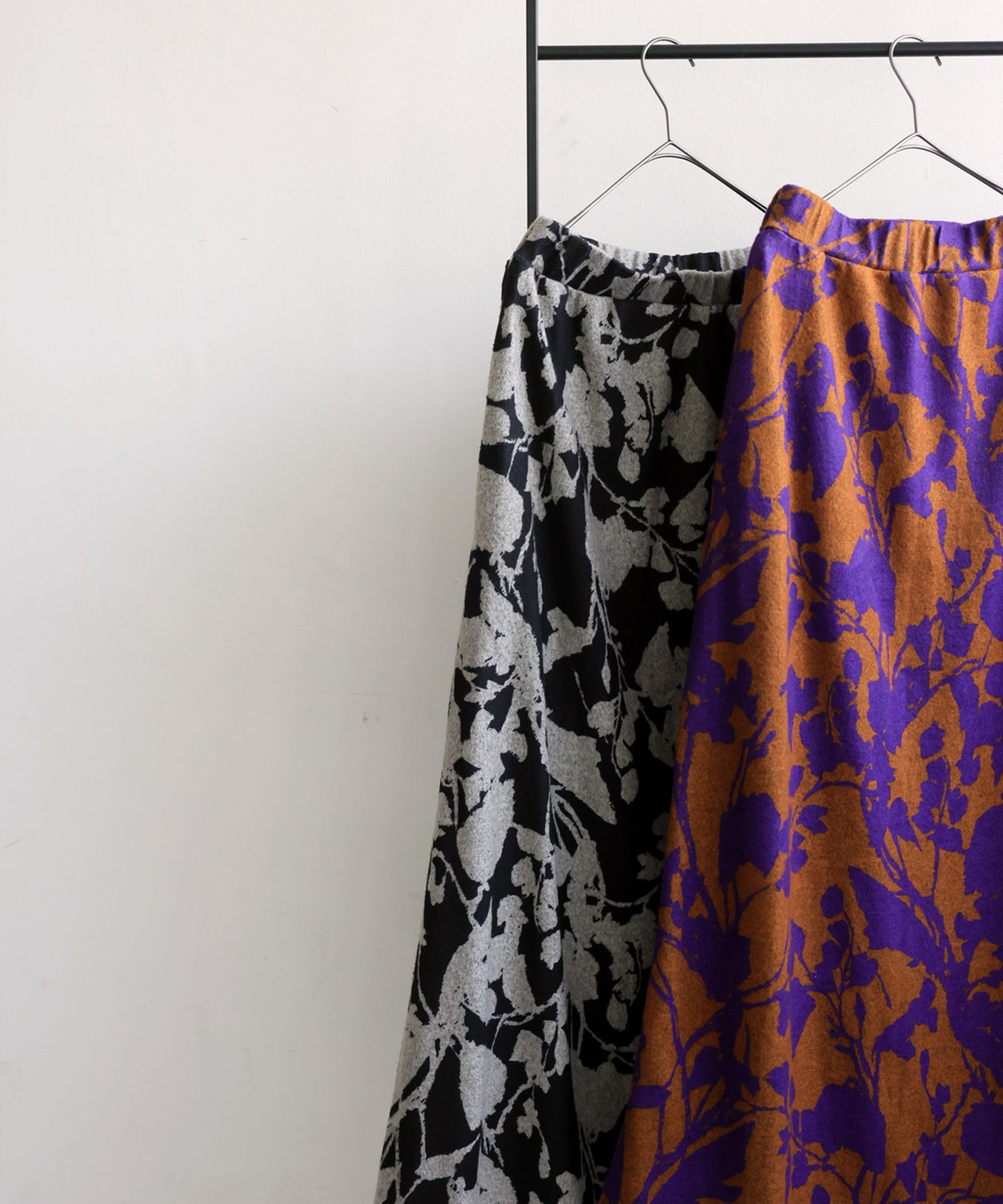 Brushed Floral Flared Skirt Ladies