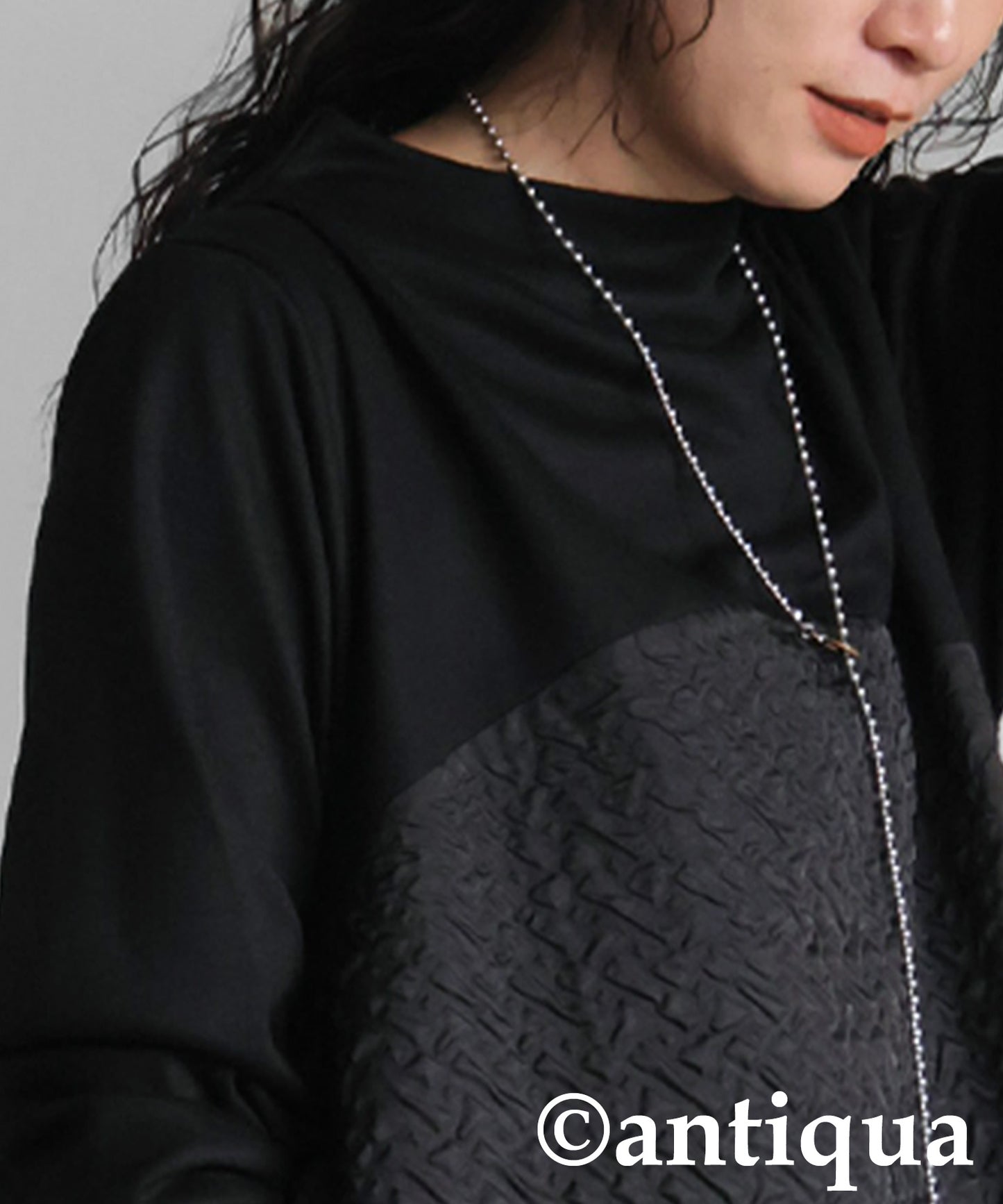 Ladies Mixed Material Cocoon Dress